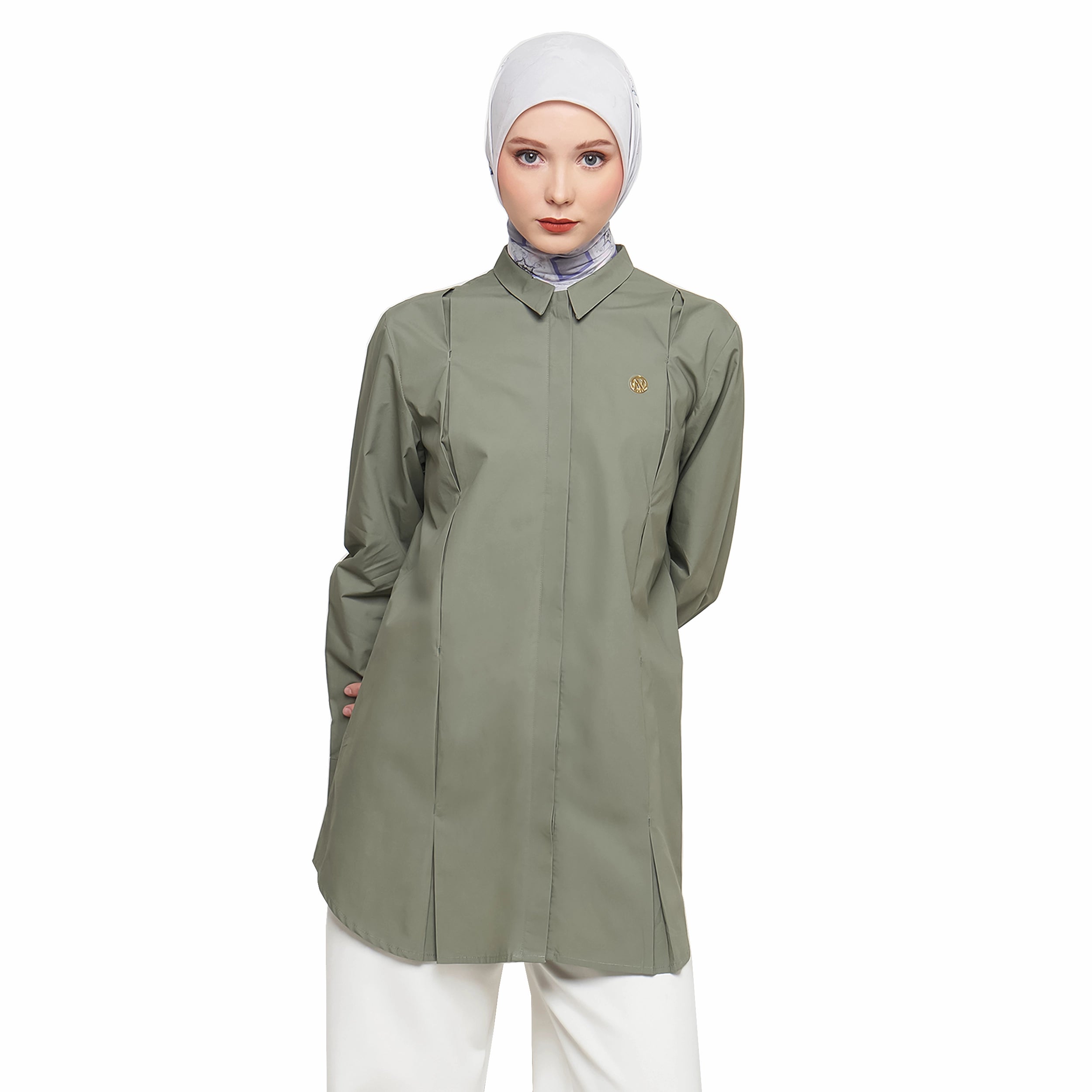 Firmed Green Shirt with Bartack