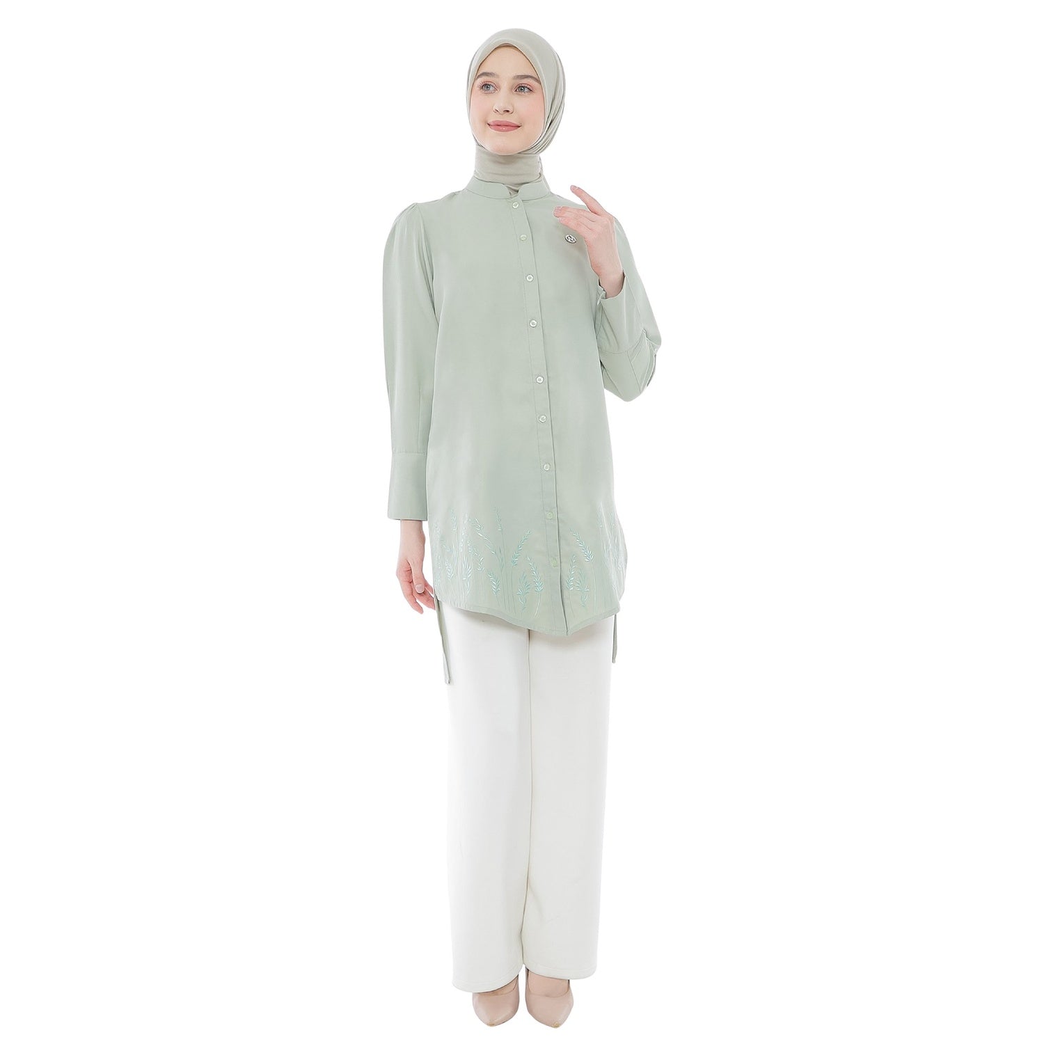 Embroidery Tunic - Green