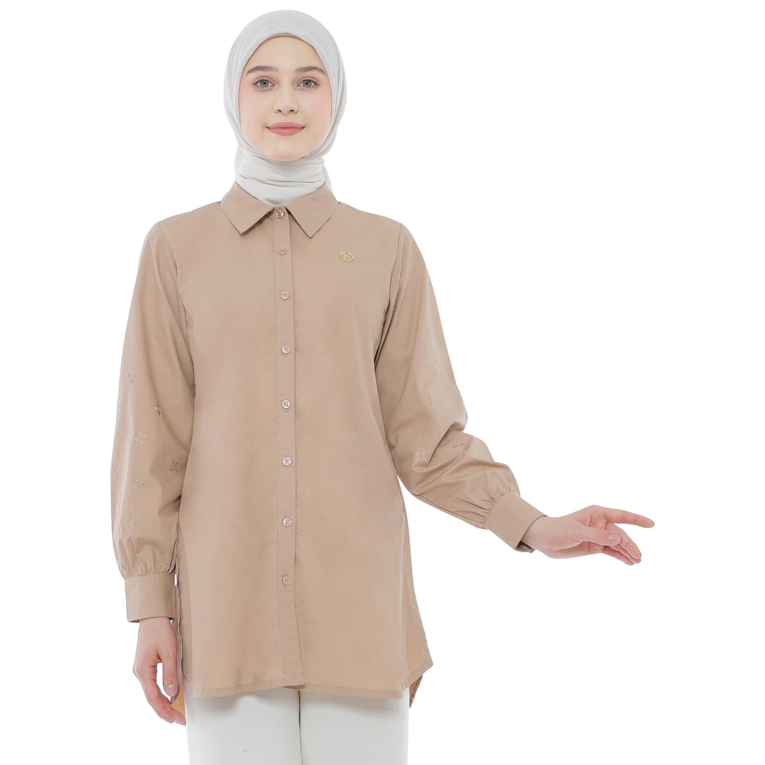 Embroidery Tunic - Mocca