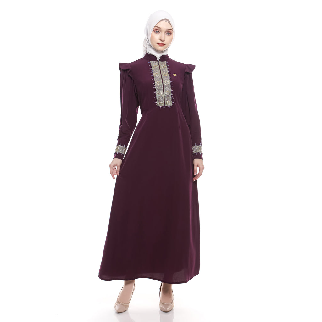 Gamis Violet Peplum