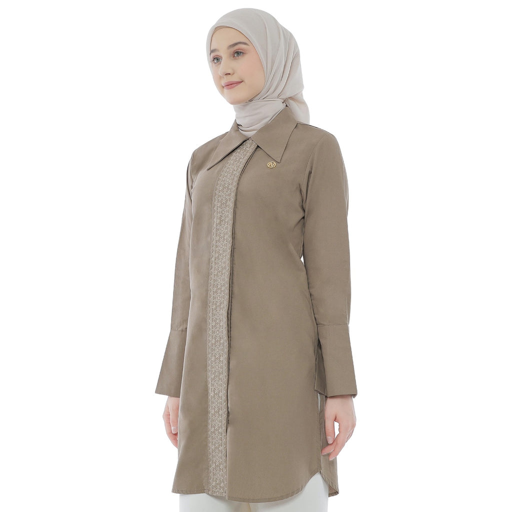 Embroidery Tunic - Taupe