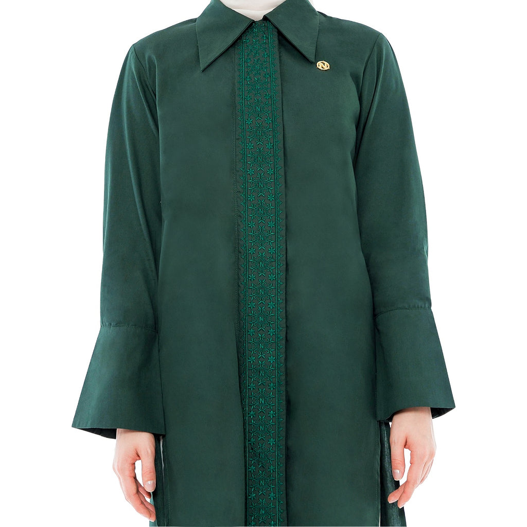 Embroidery Tunic - Emerald