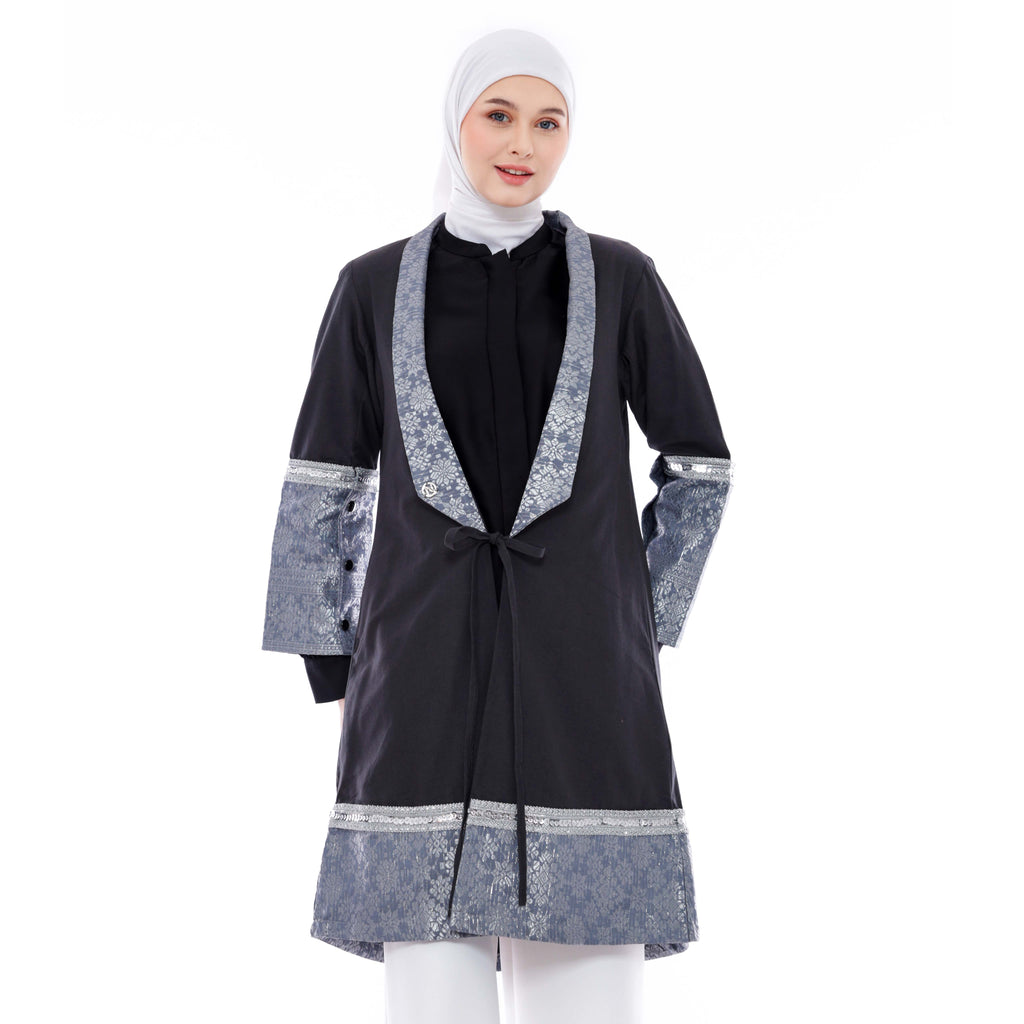 Outer Muslimah Etnik Double Tone