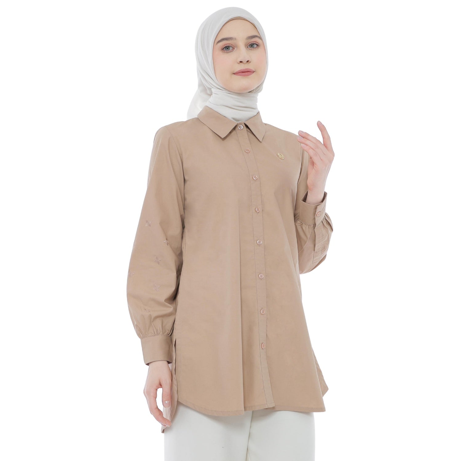 Embroidery Tunic - Mocca