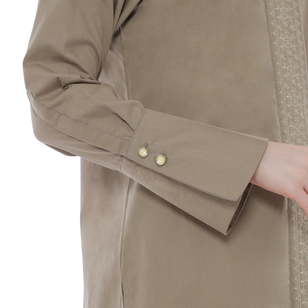 Embroidery Tunic - Taupe