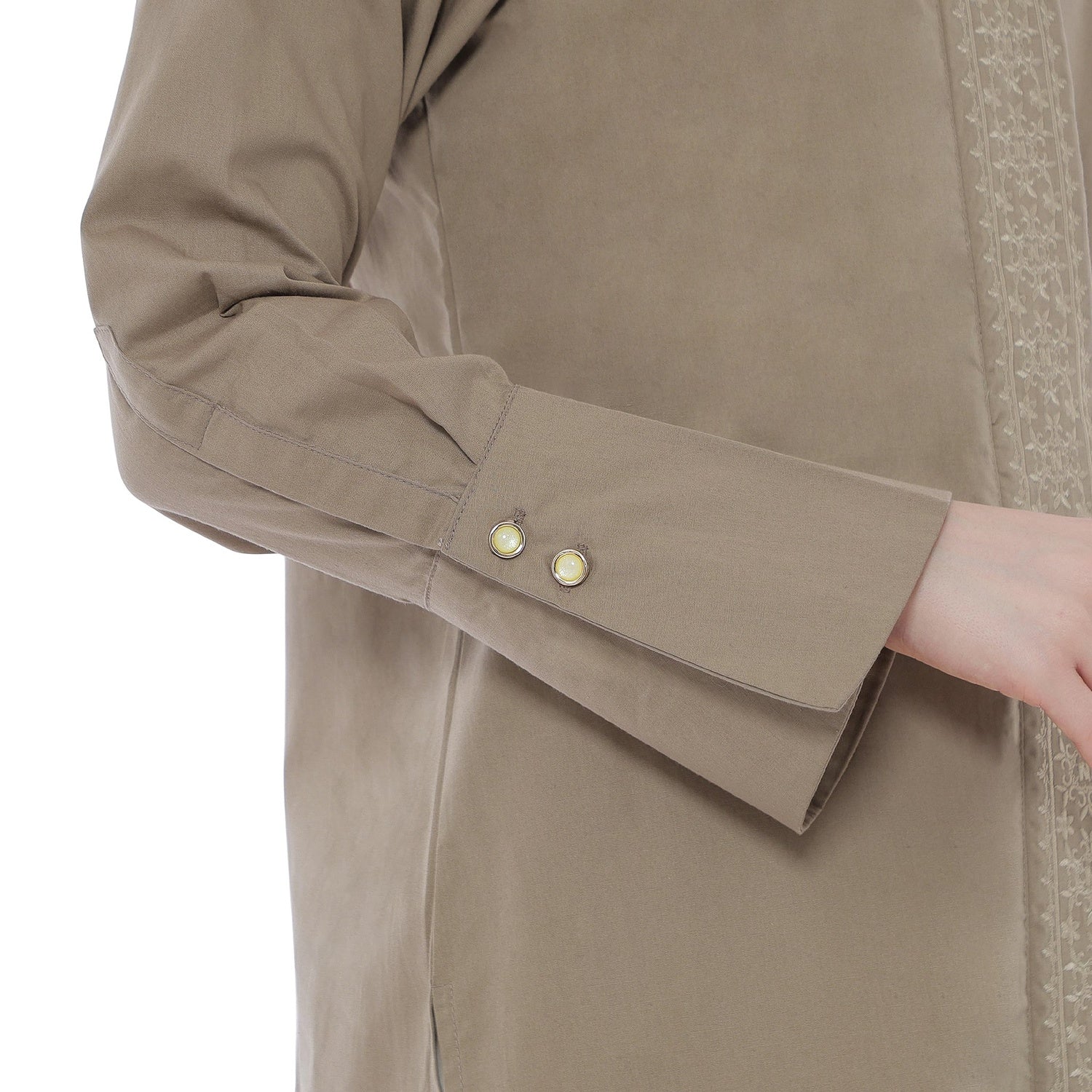 Embroidery Tunic - Taupe