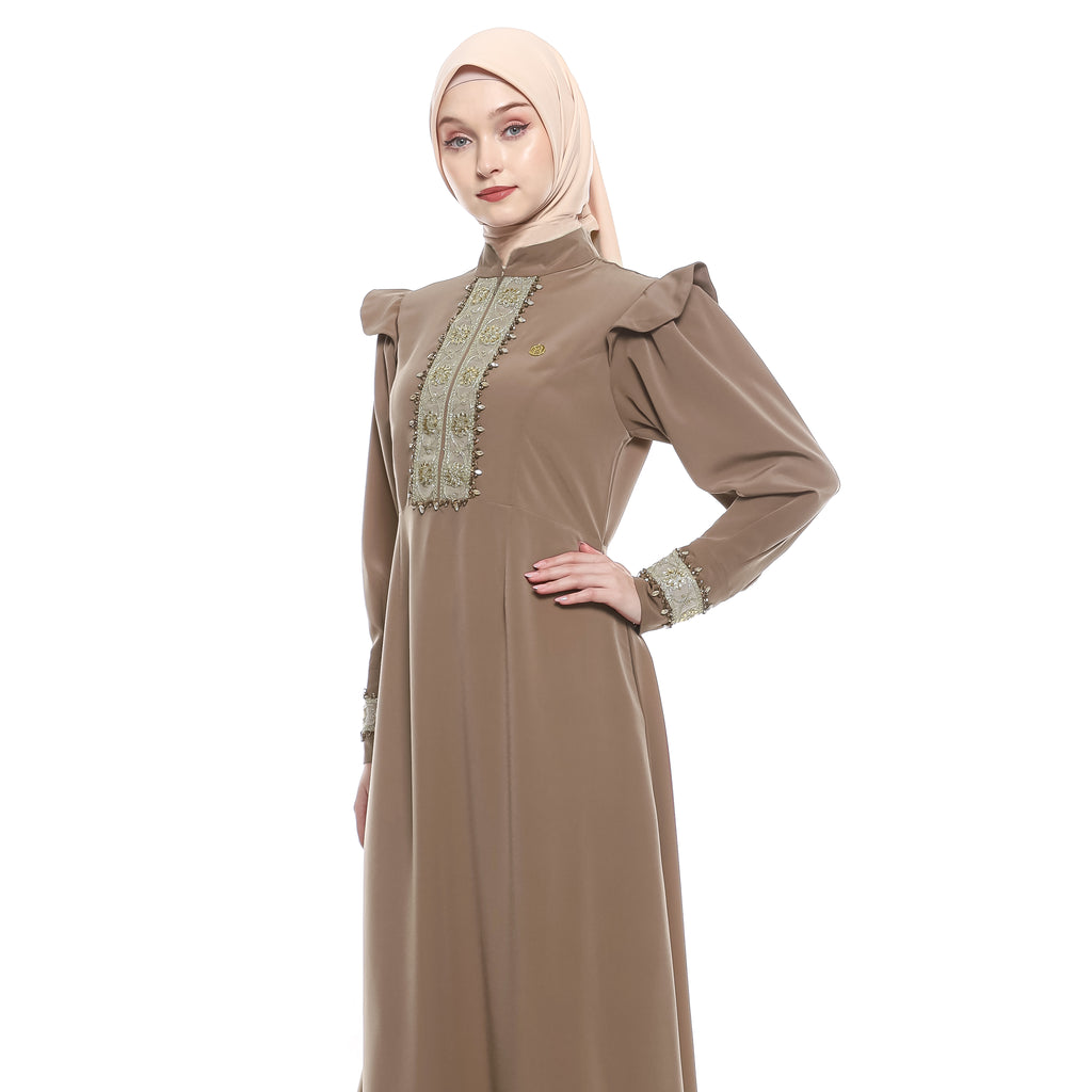 Gamis Mocca Peplum