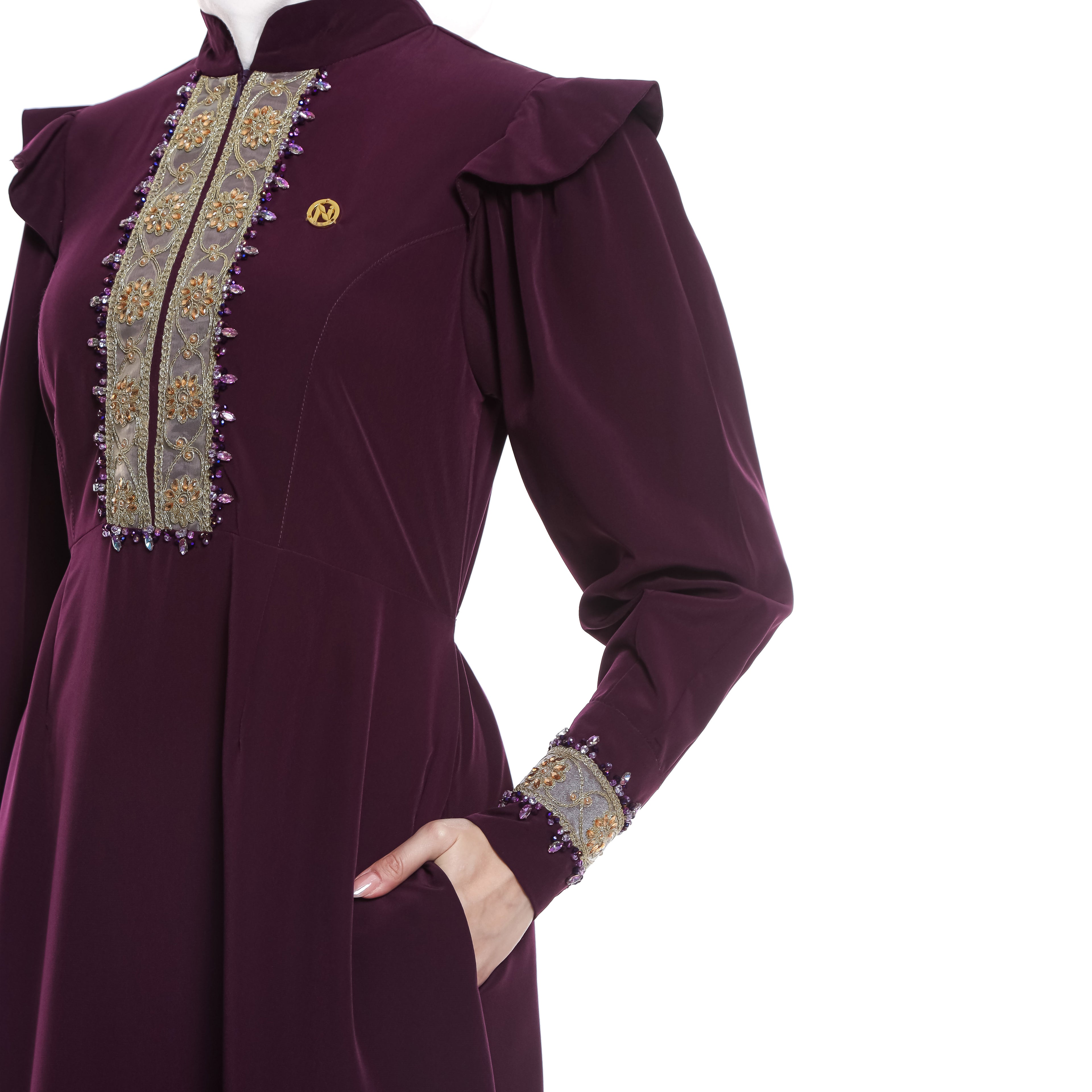 Gamis Violet Peplum