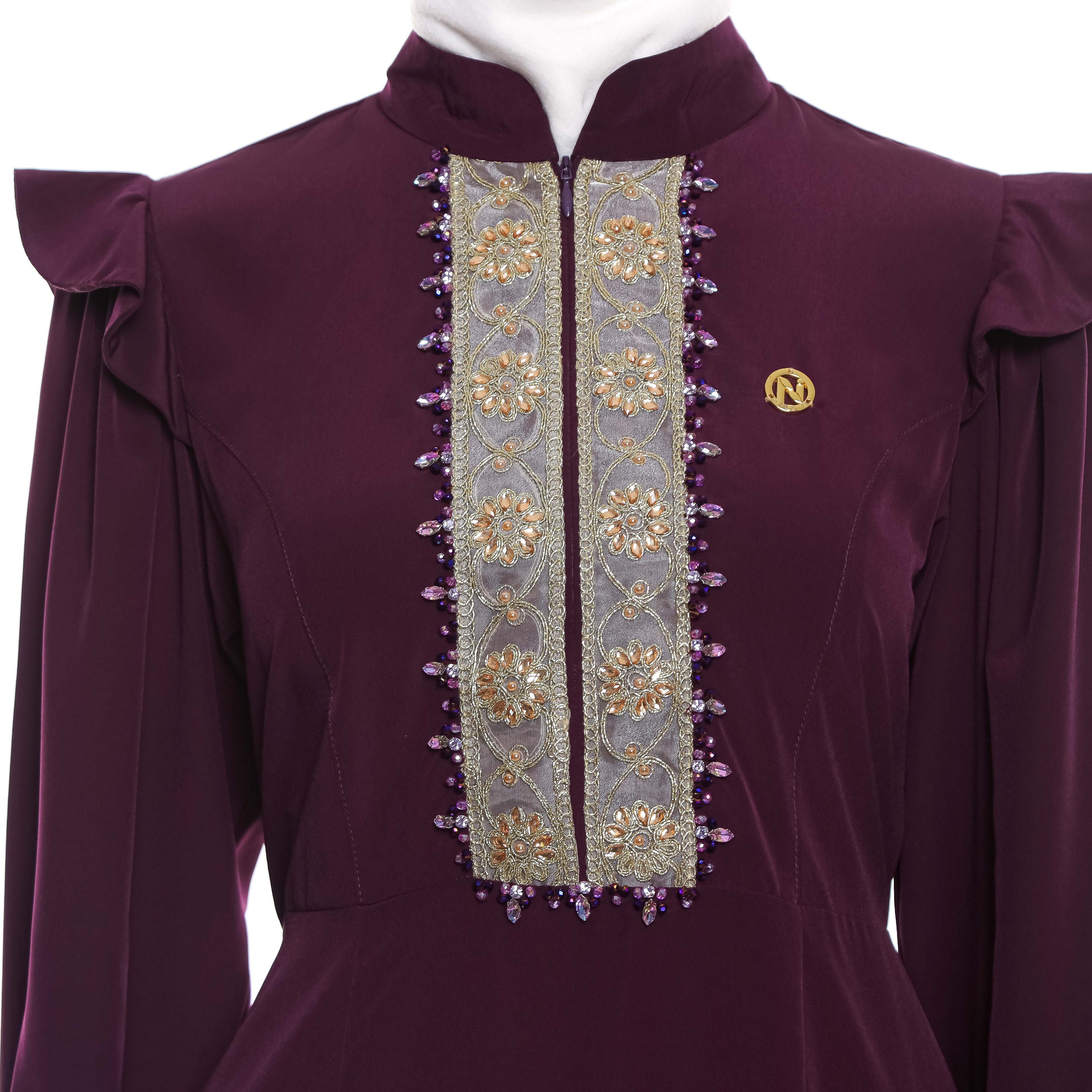 Gamis Violet Peplum