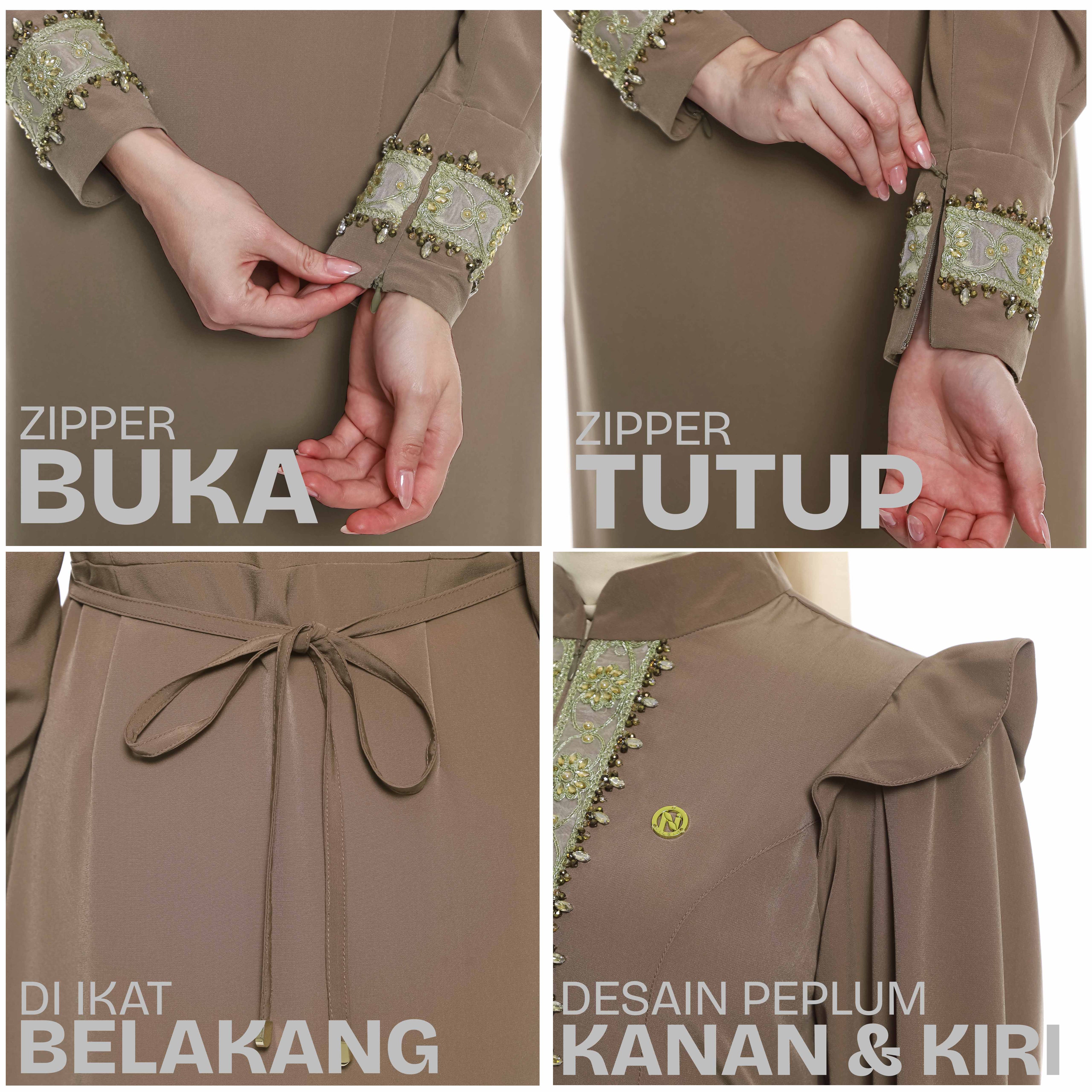 Gamis Mocca Peplum