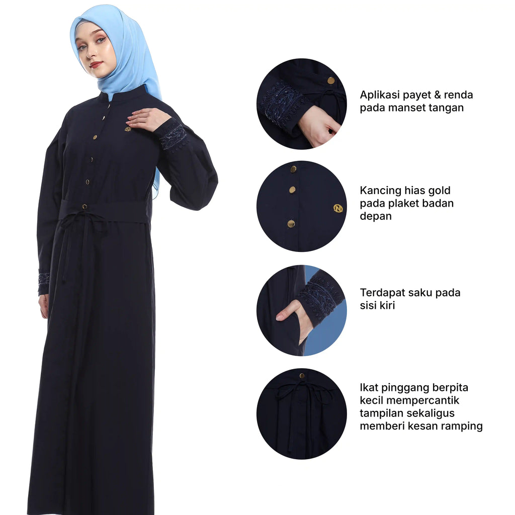 Gamis Navy Puff Sequence