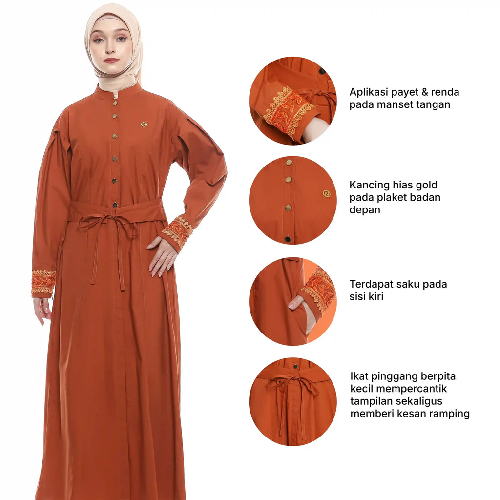 Gamis Terracotta Puff Sequence