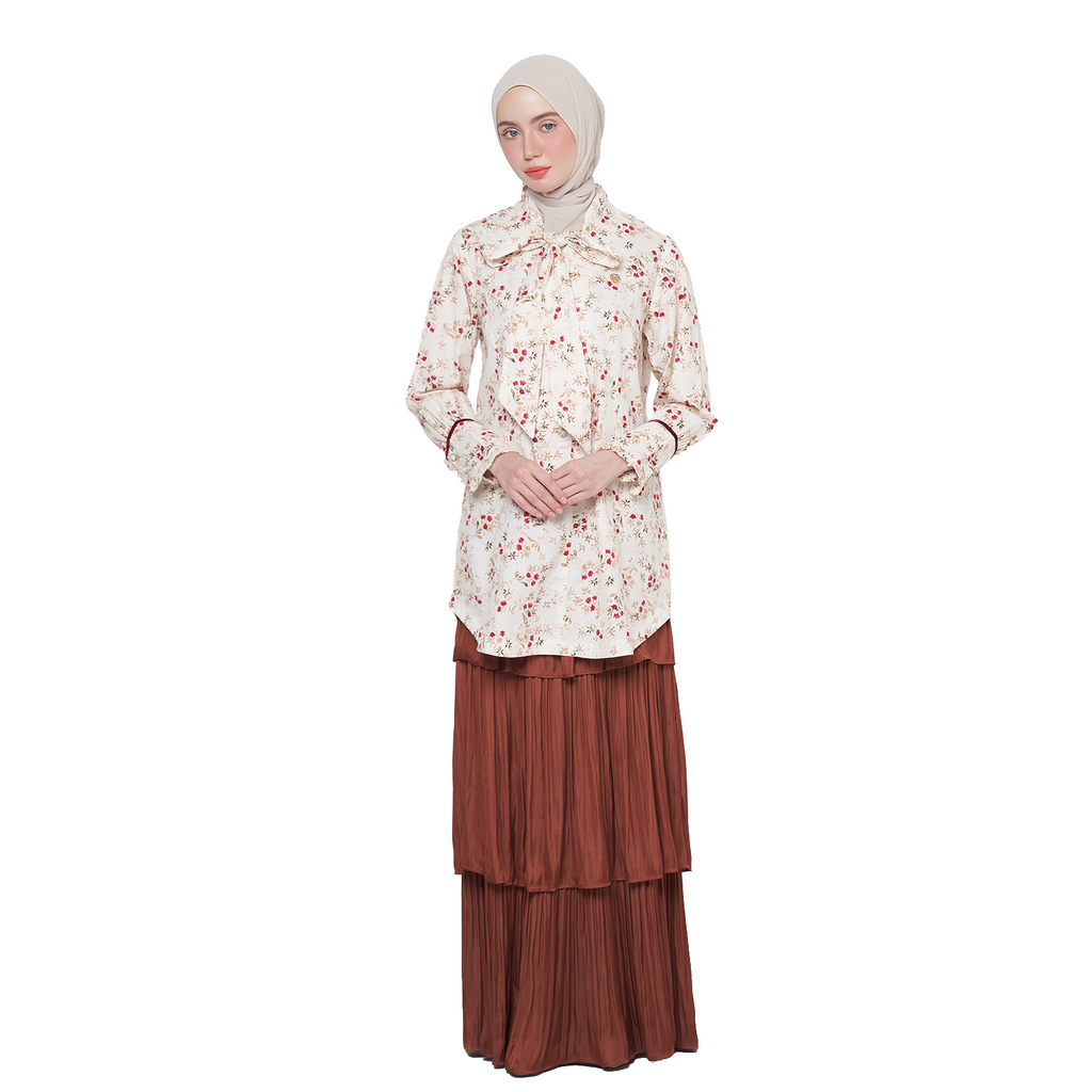 Floral Tunic Shirt – Cream