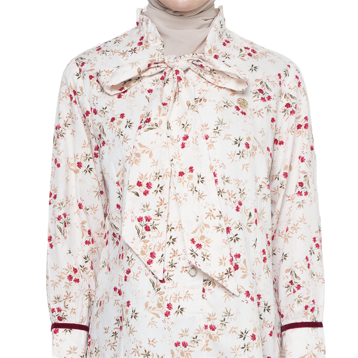 Floral Tunic Shirt – Cream