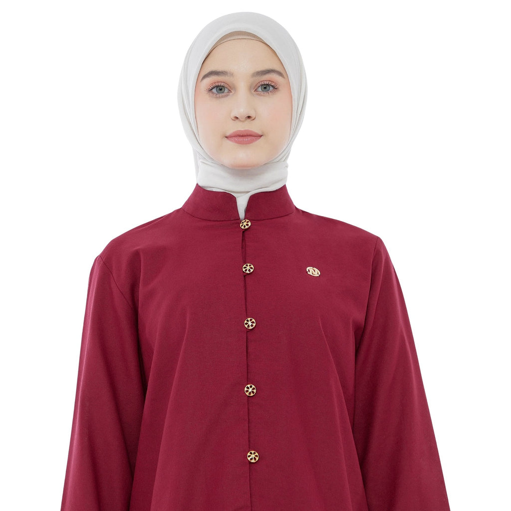 Embroidery Blouse - Maroon
