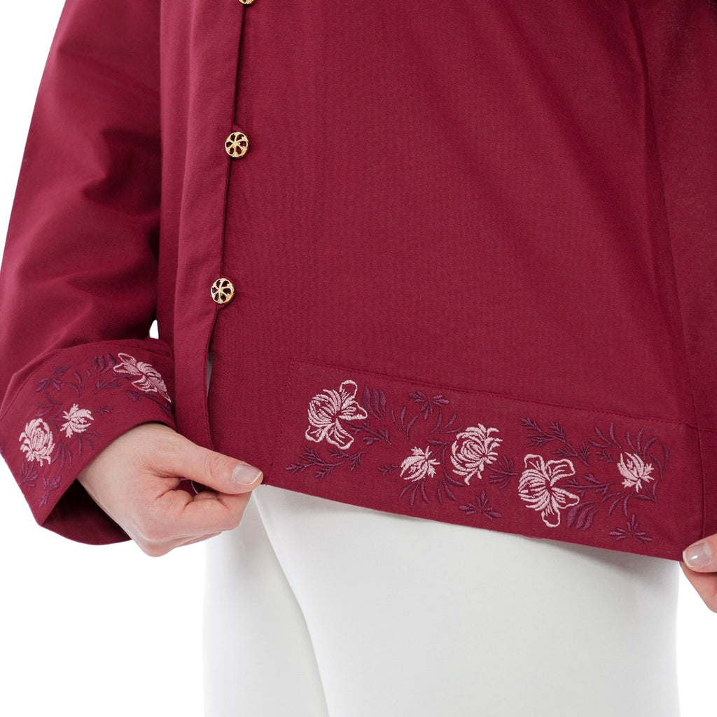 Embroidery Blouse - Maroon