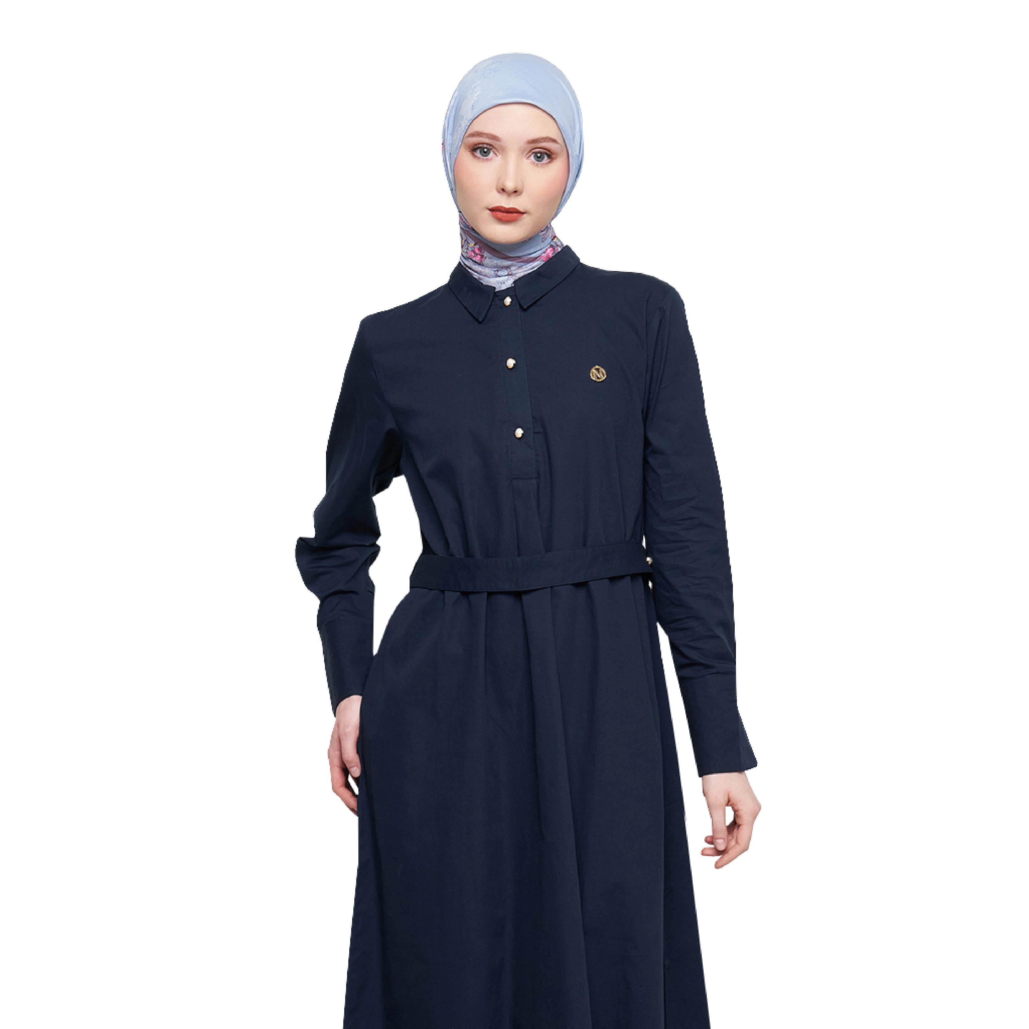 Navy Abaya with Belt