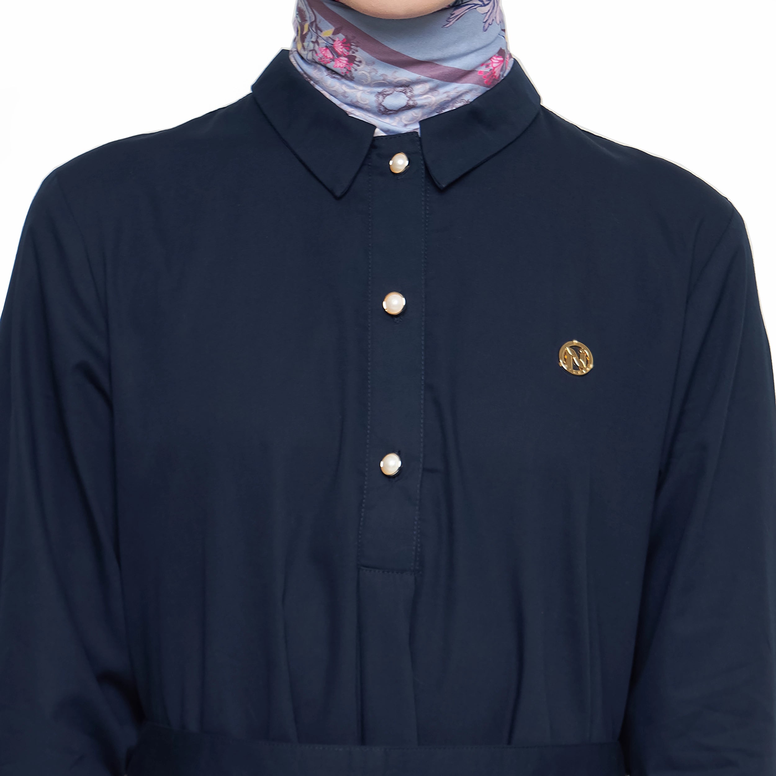 Navy Abaya with Belt