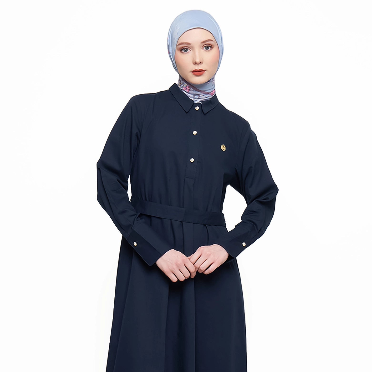 Navy Abaya with Belt