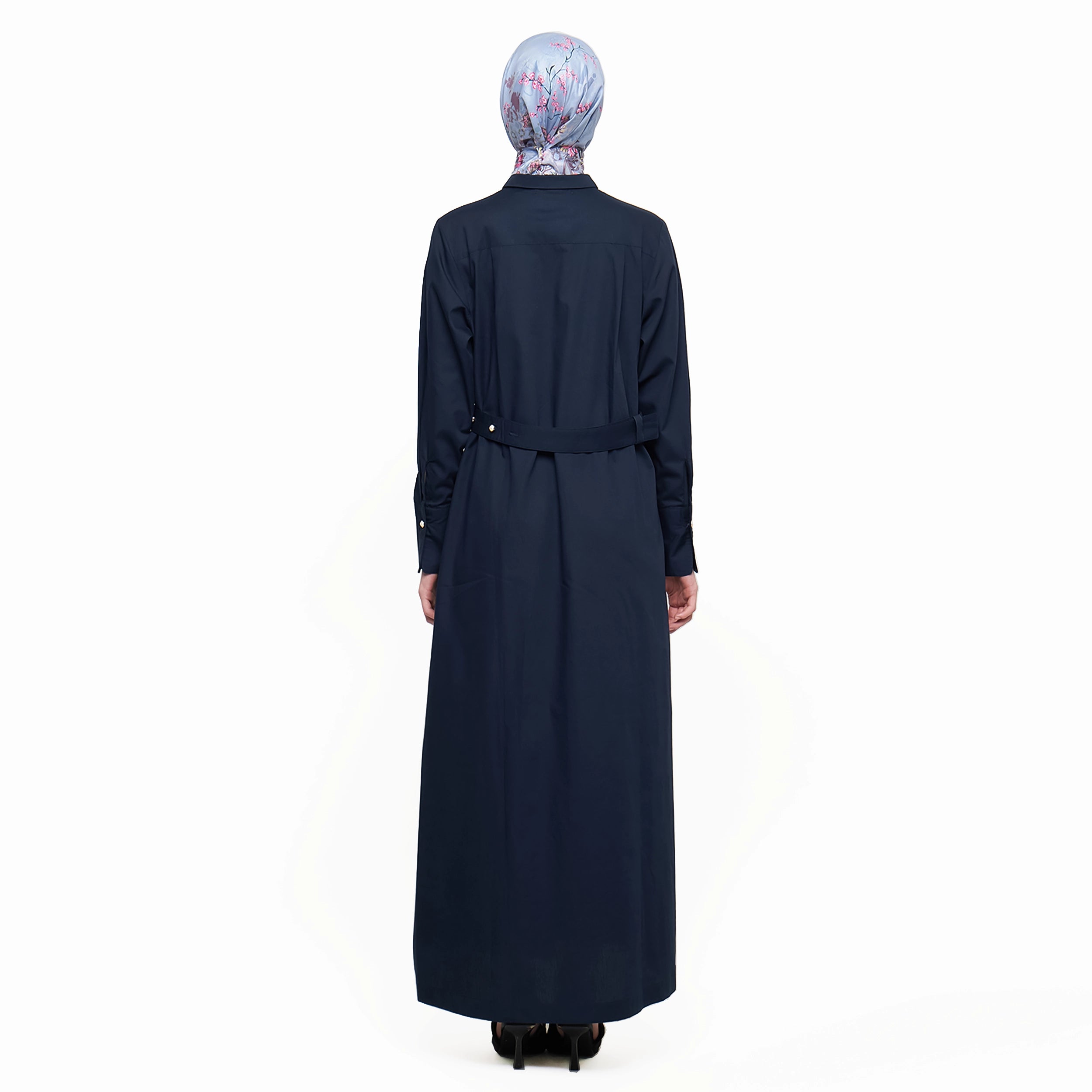 Navy Abaya with Belt