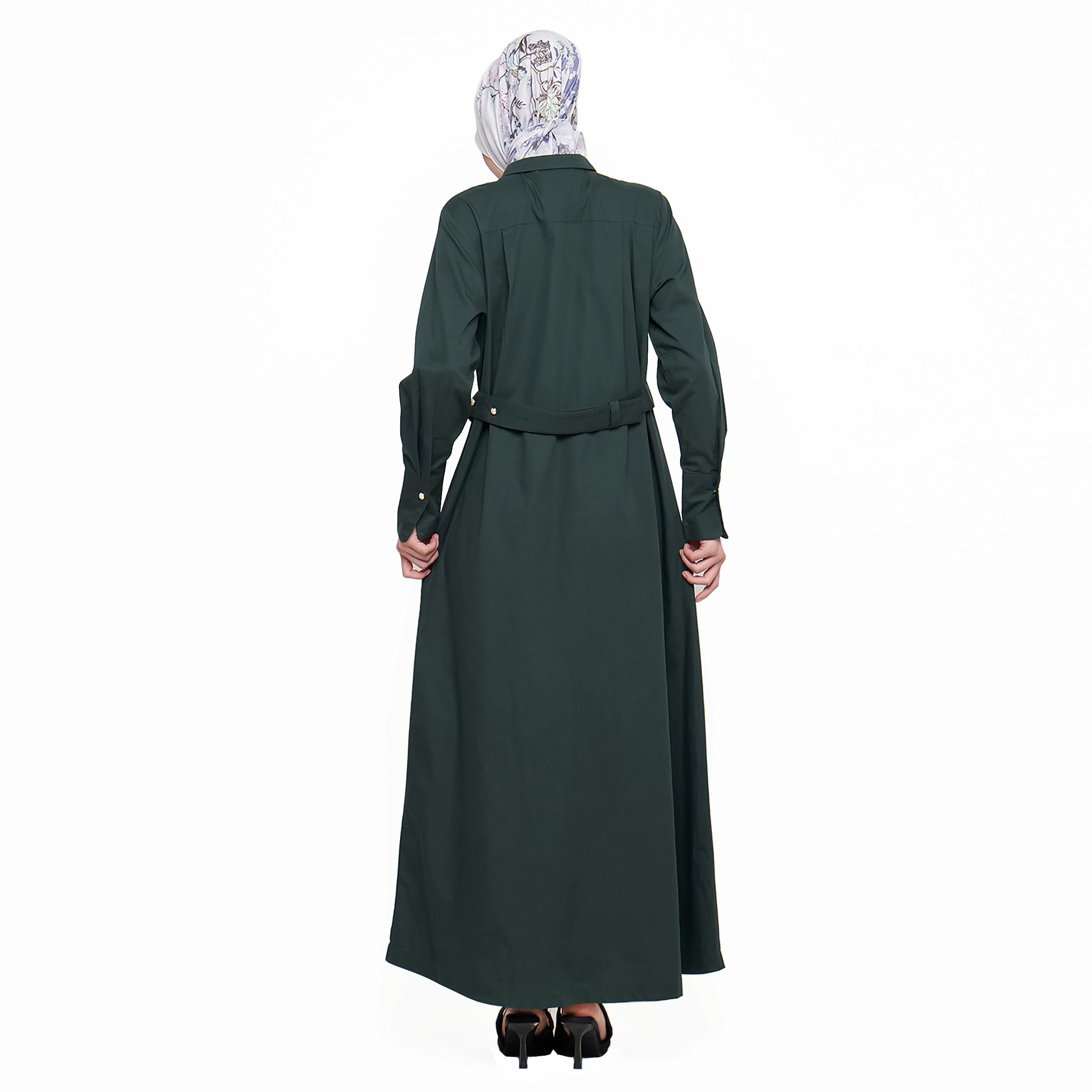Green Emerald Abaya with Belt