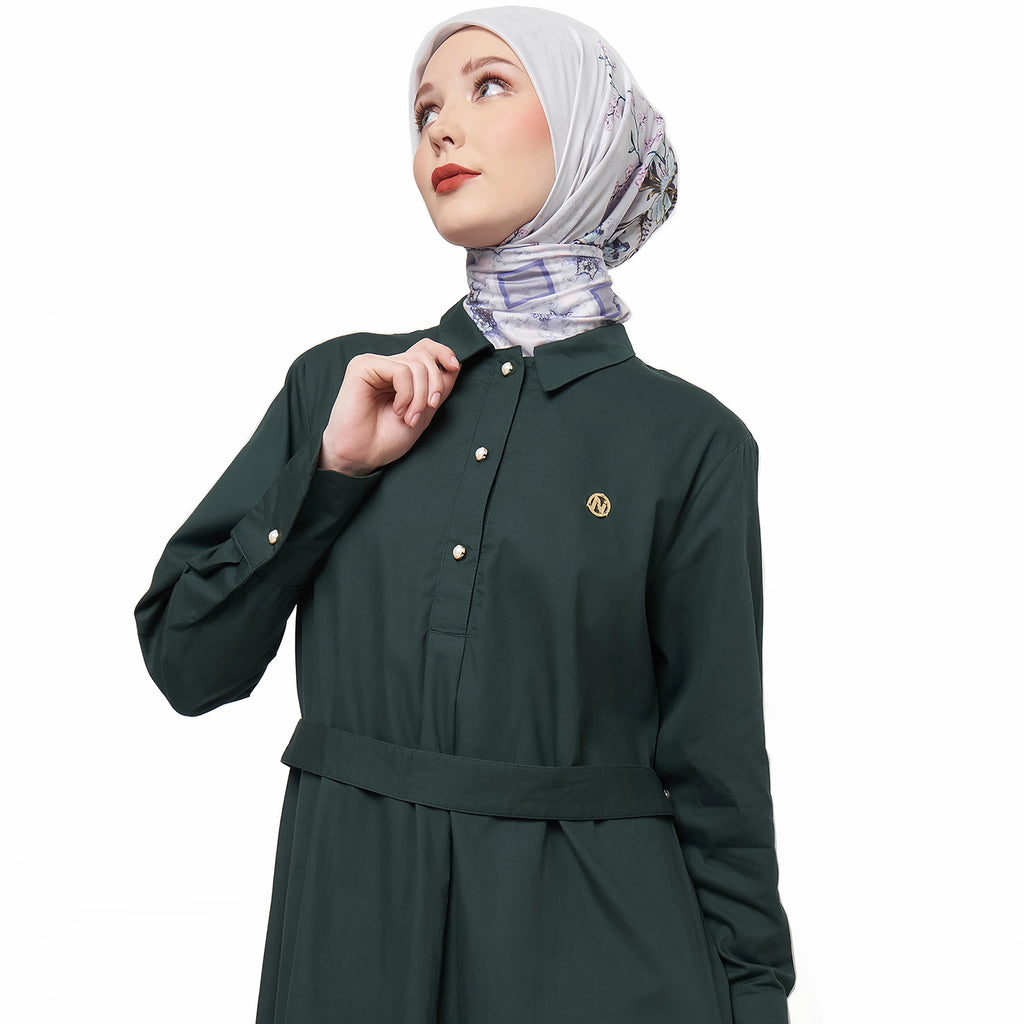 Green Emerald Abaya with Belt