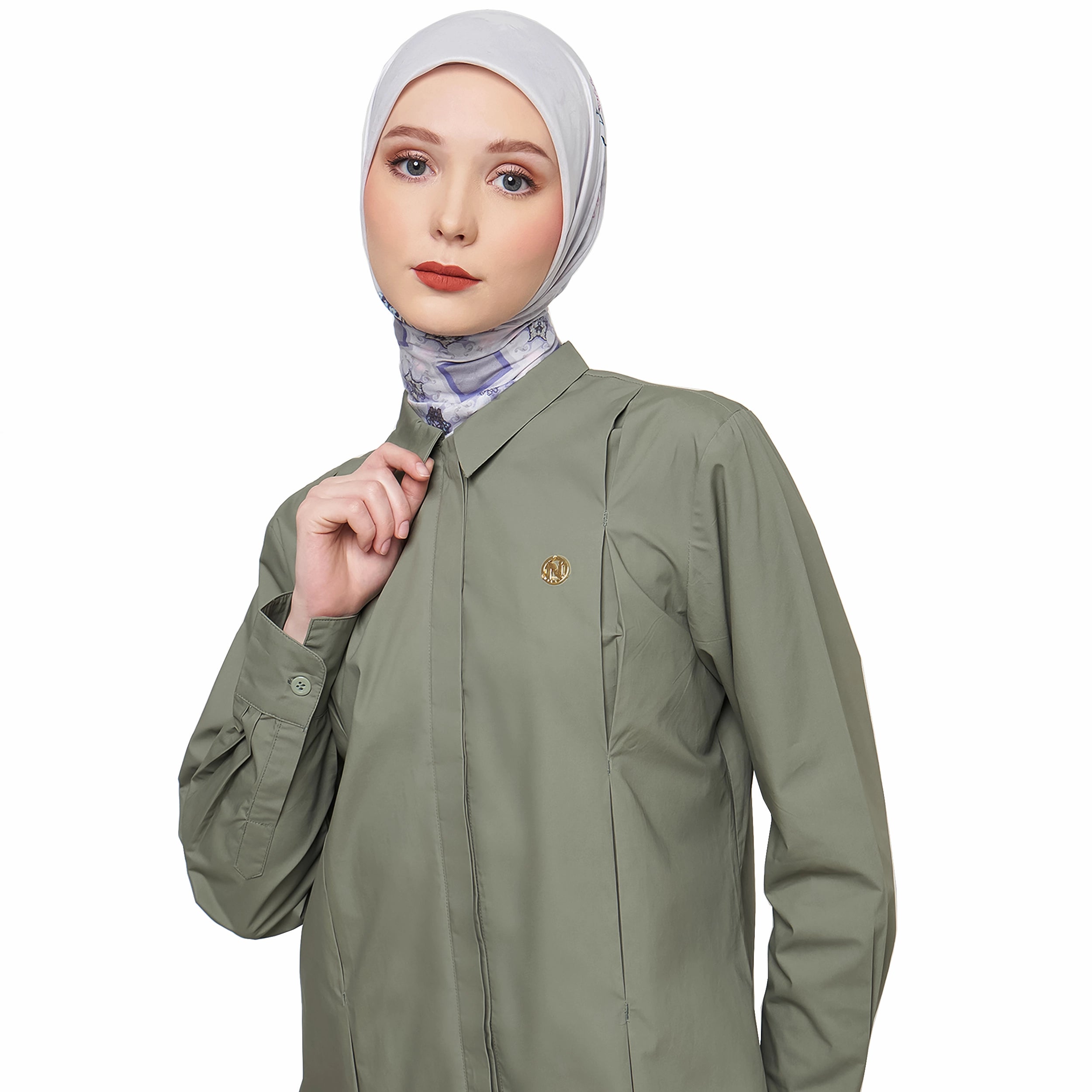 Firmed Green Shirt with Bartack