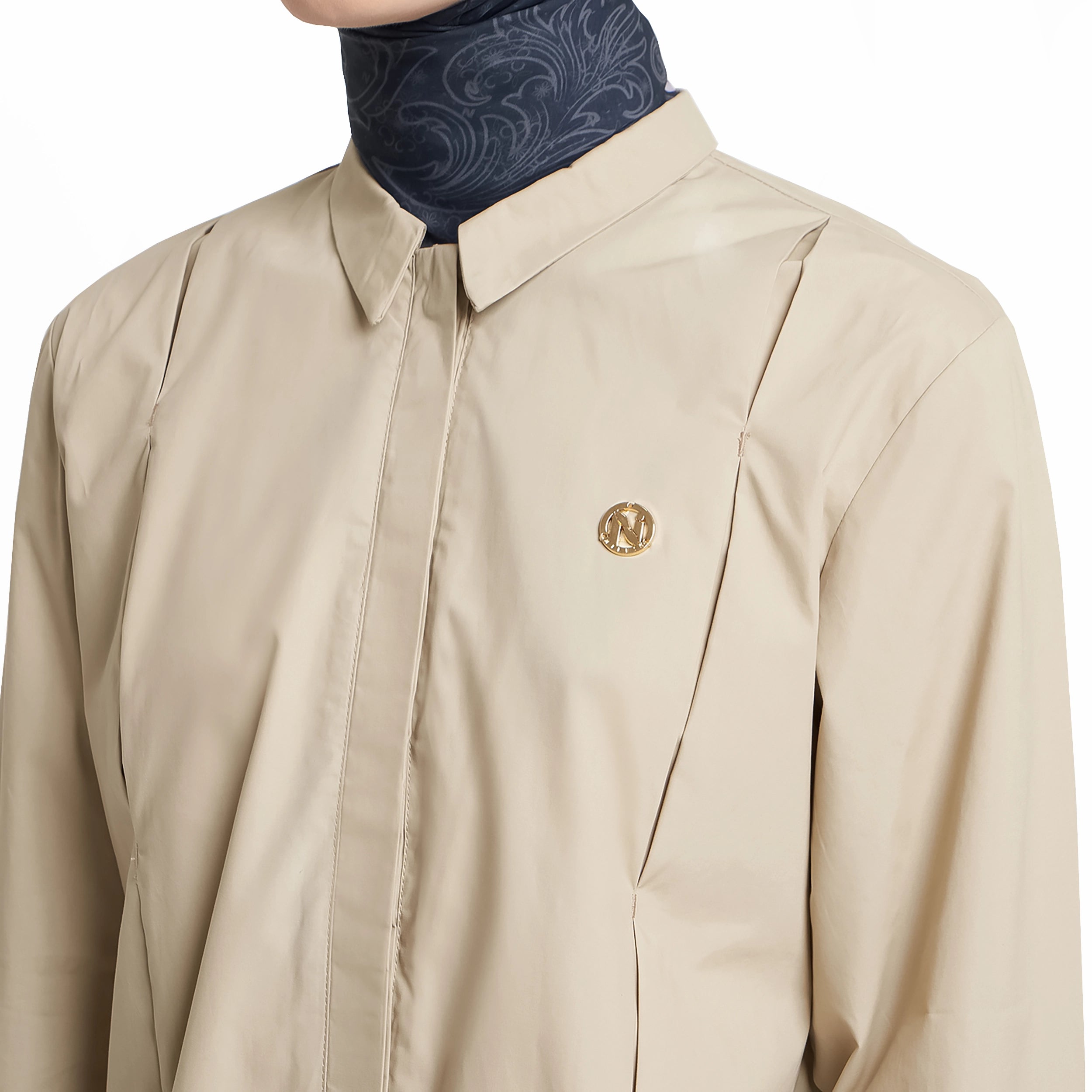 Firmed Cream Shirt with Bartack