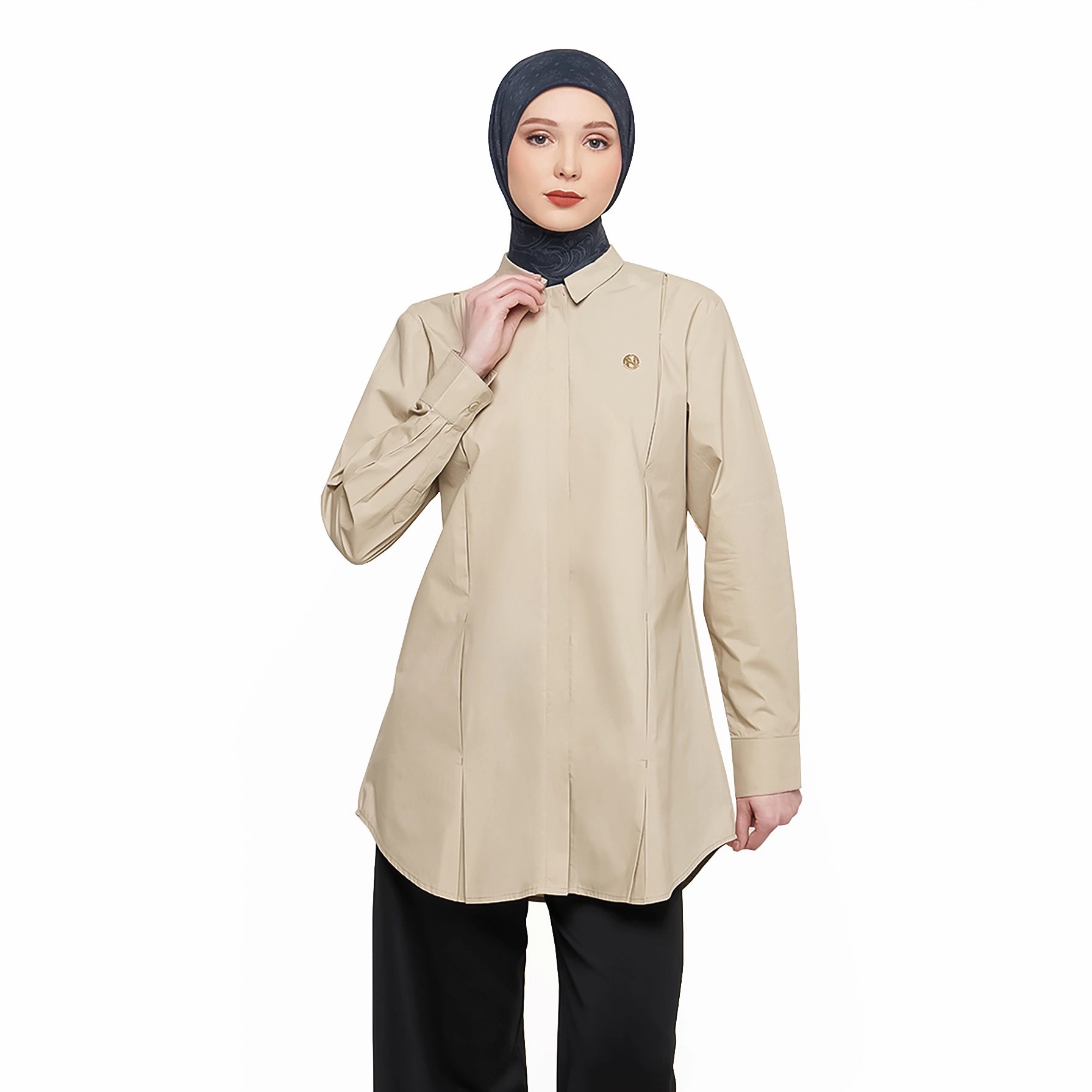 Firmed Cream Shirt with Bartack