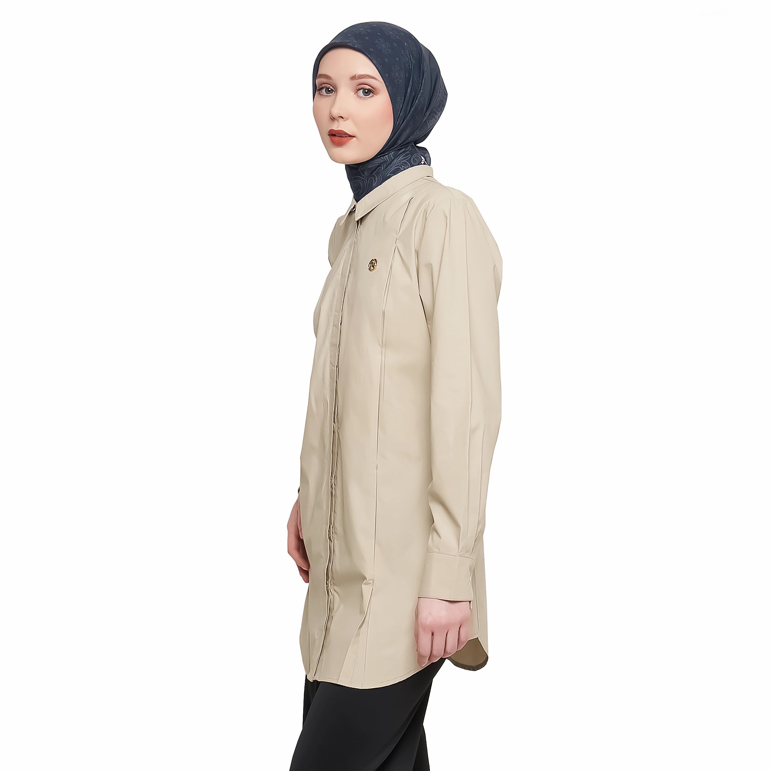 Firmed Cream Shirt with Bartack