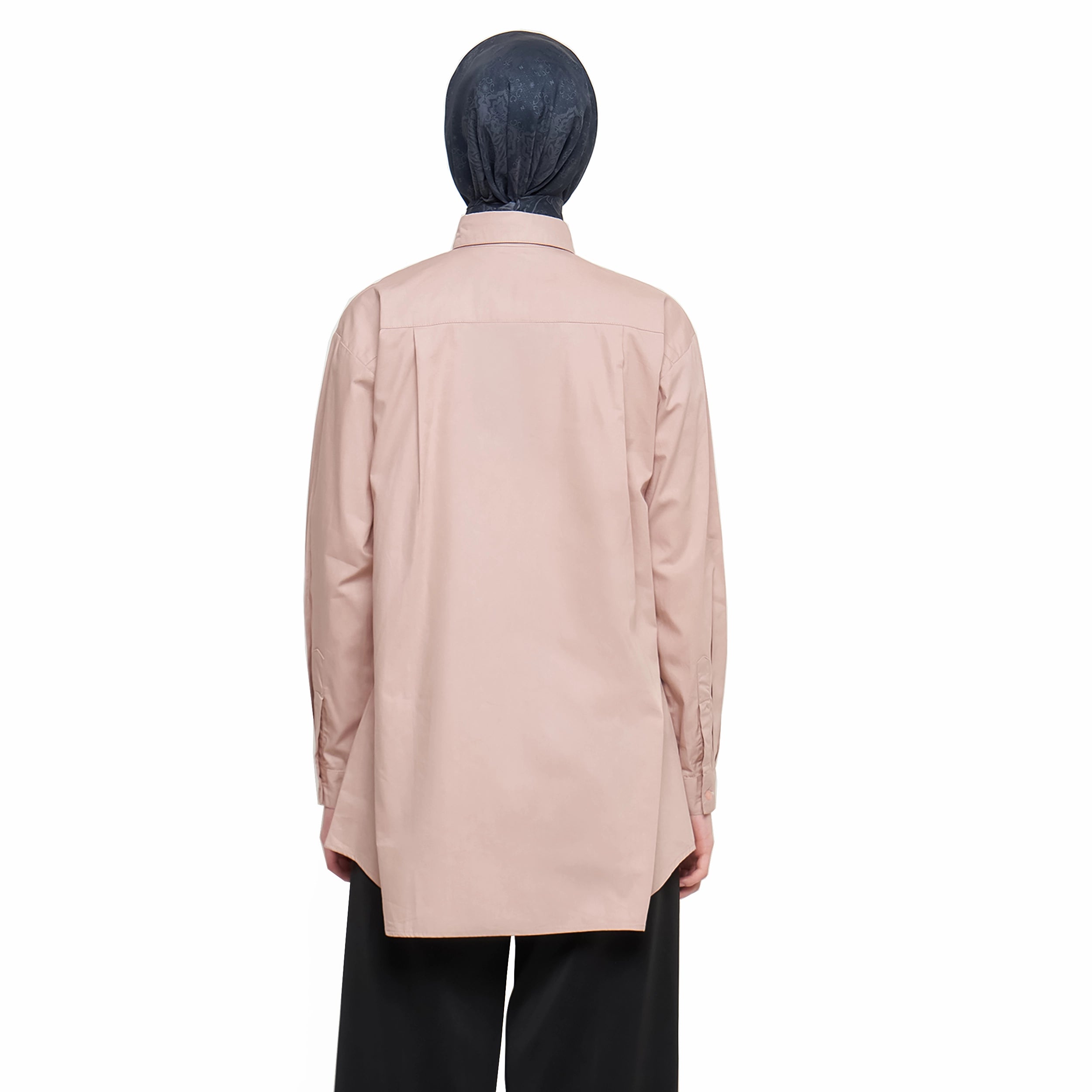 Peach Coral Shirt with Half Placket