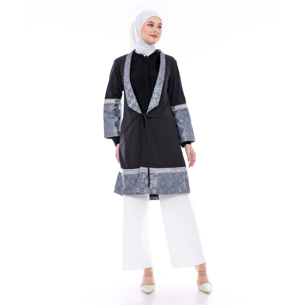 Outer Muslimah Etnik Double Tone