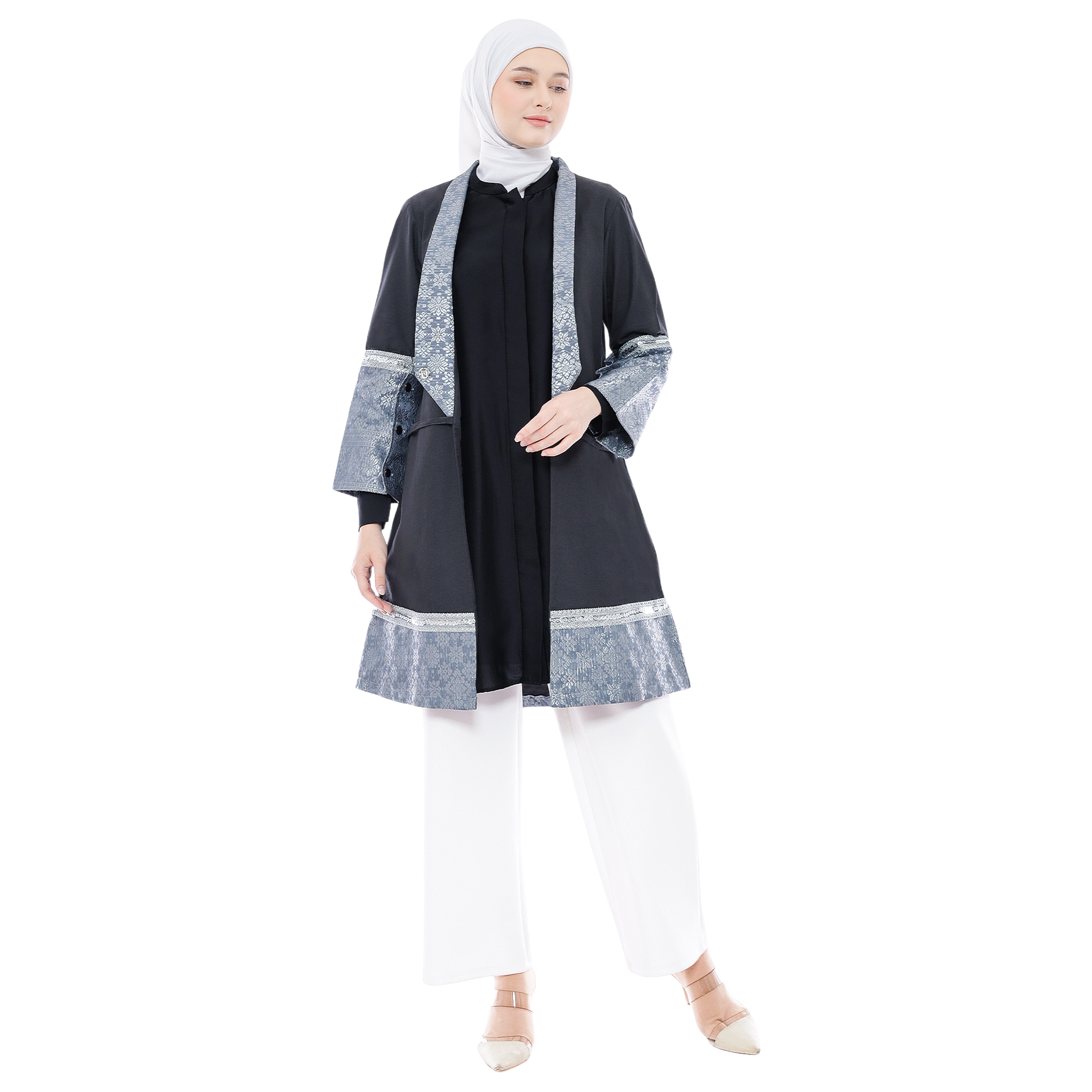 Double Tone Ethnic Outer in Cotton Blend