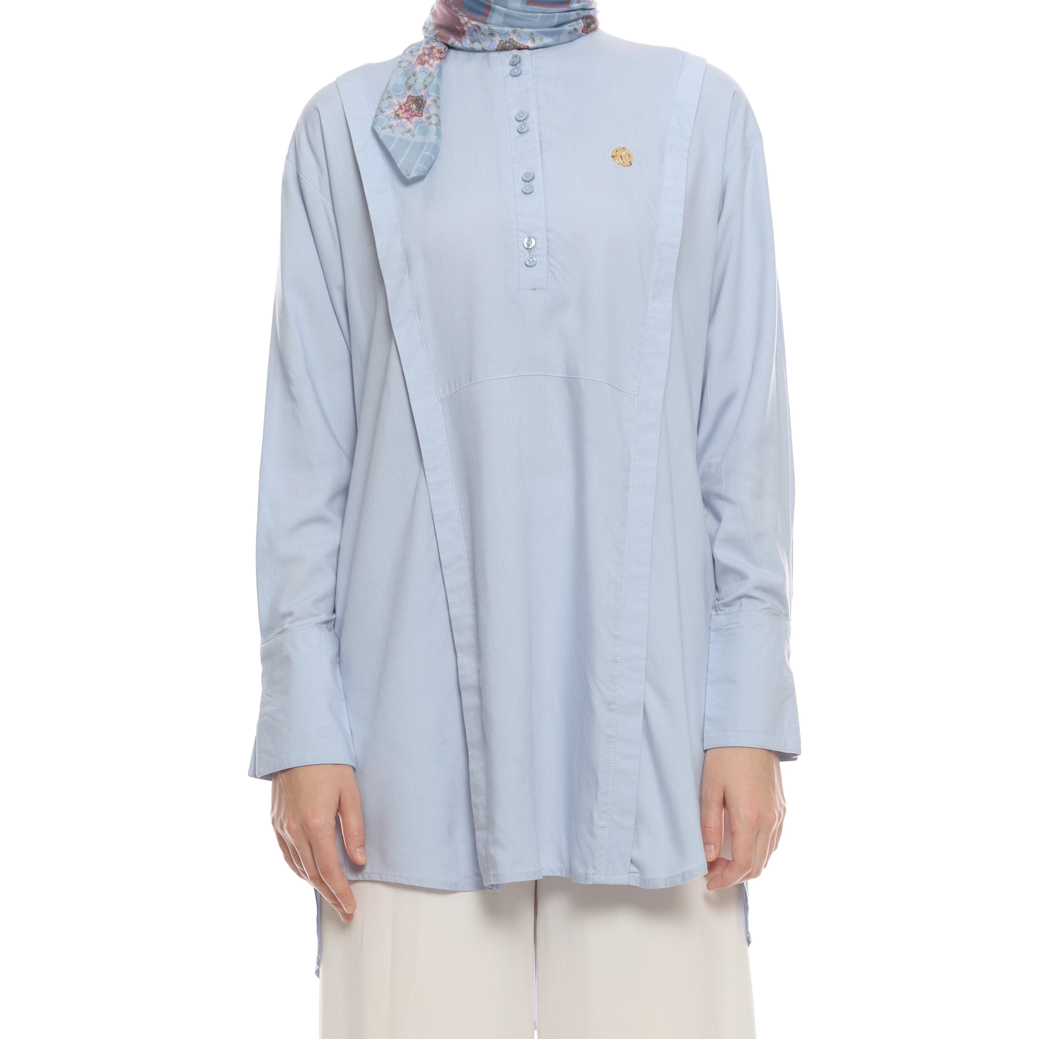 Blue Shirt with Double Button
