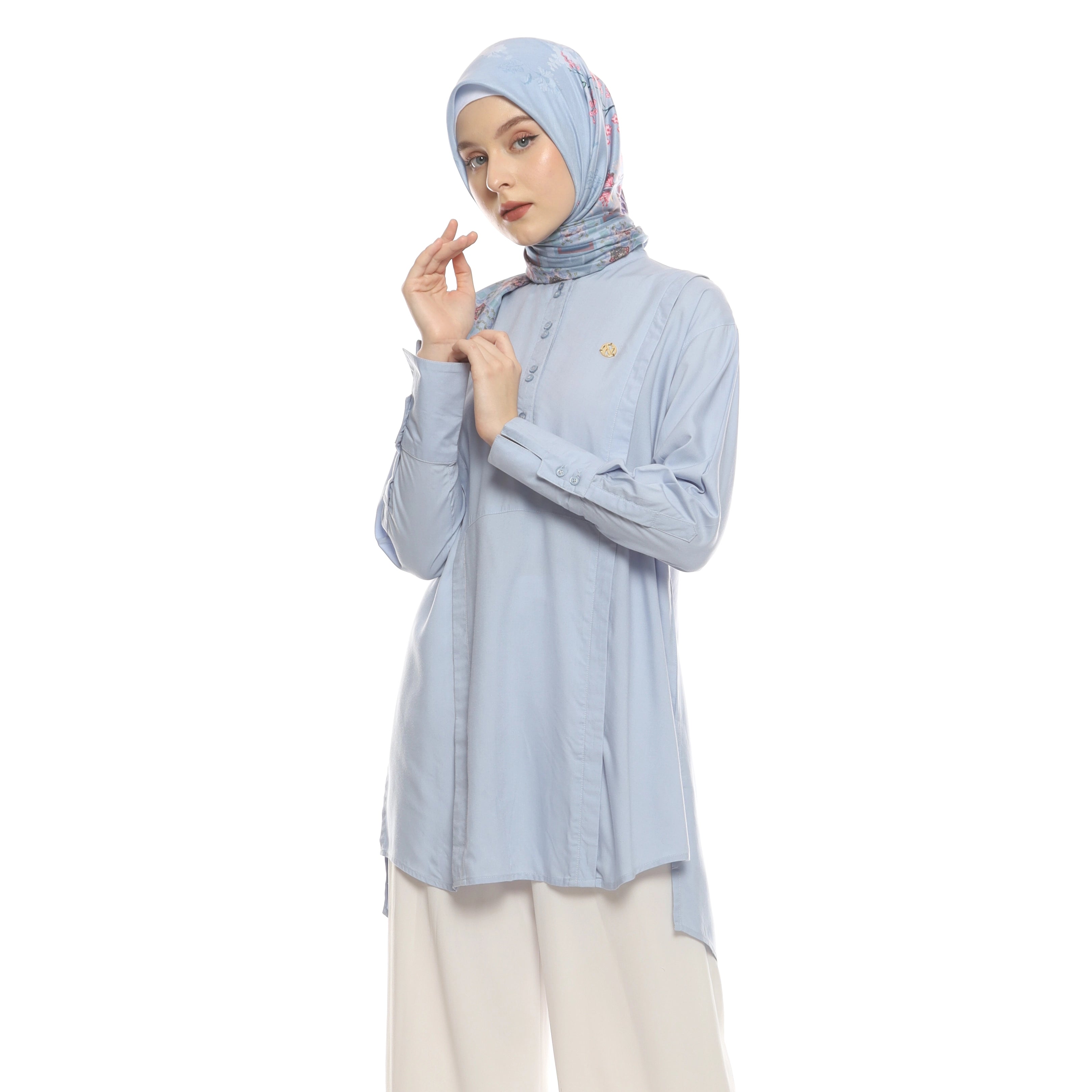 Blue Shirt with Double Button