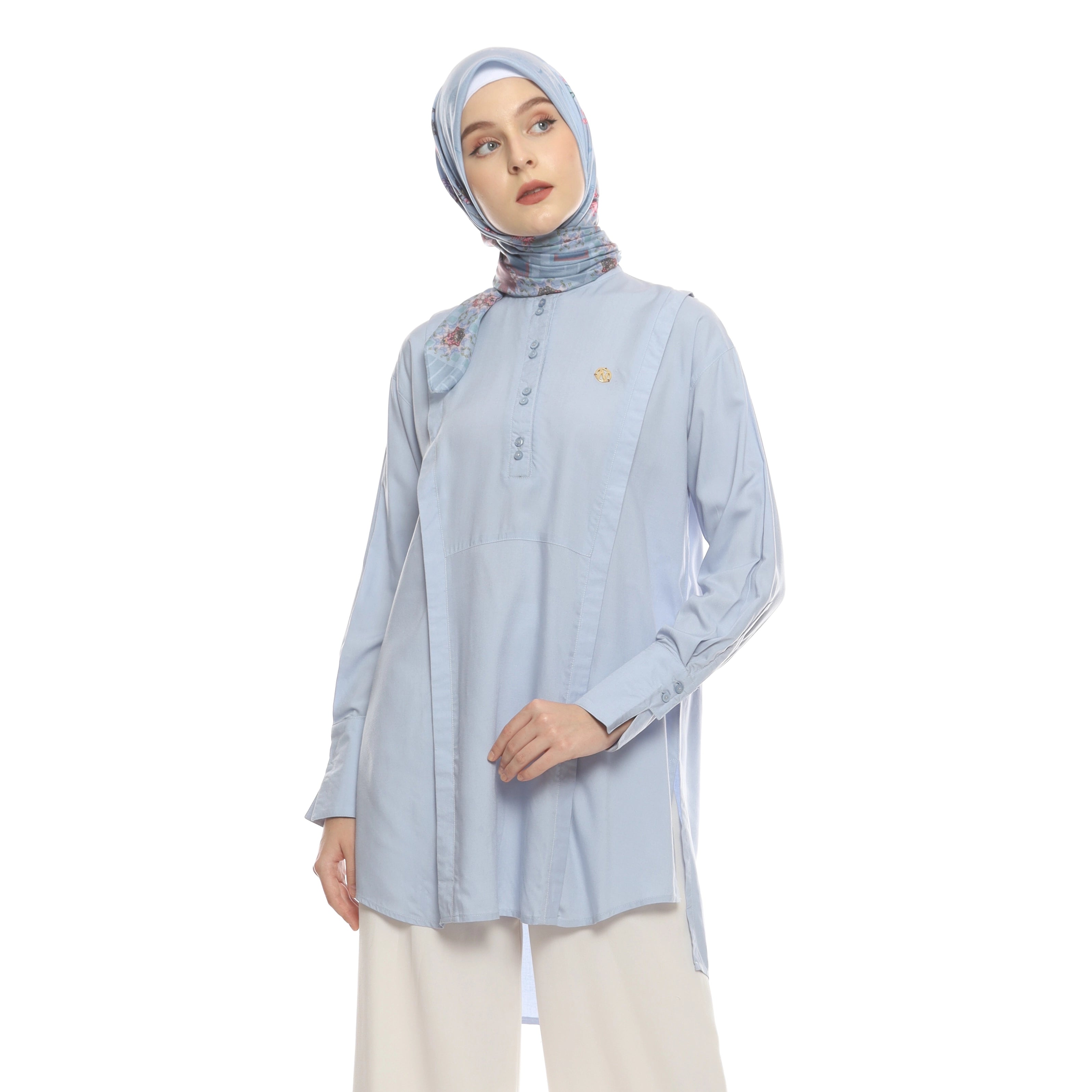Blue Shirt with Double Button