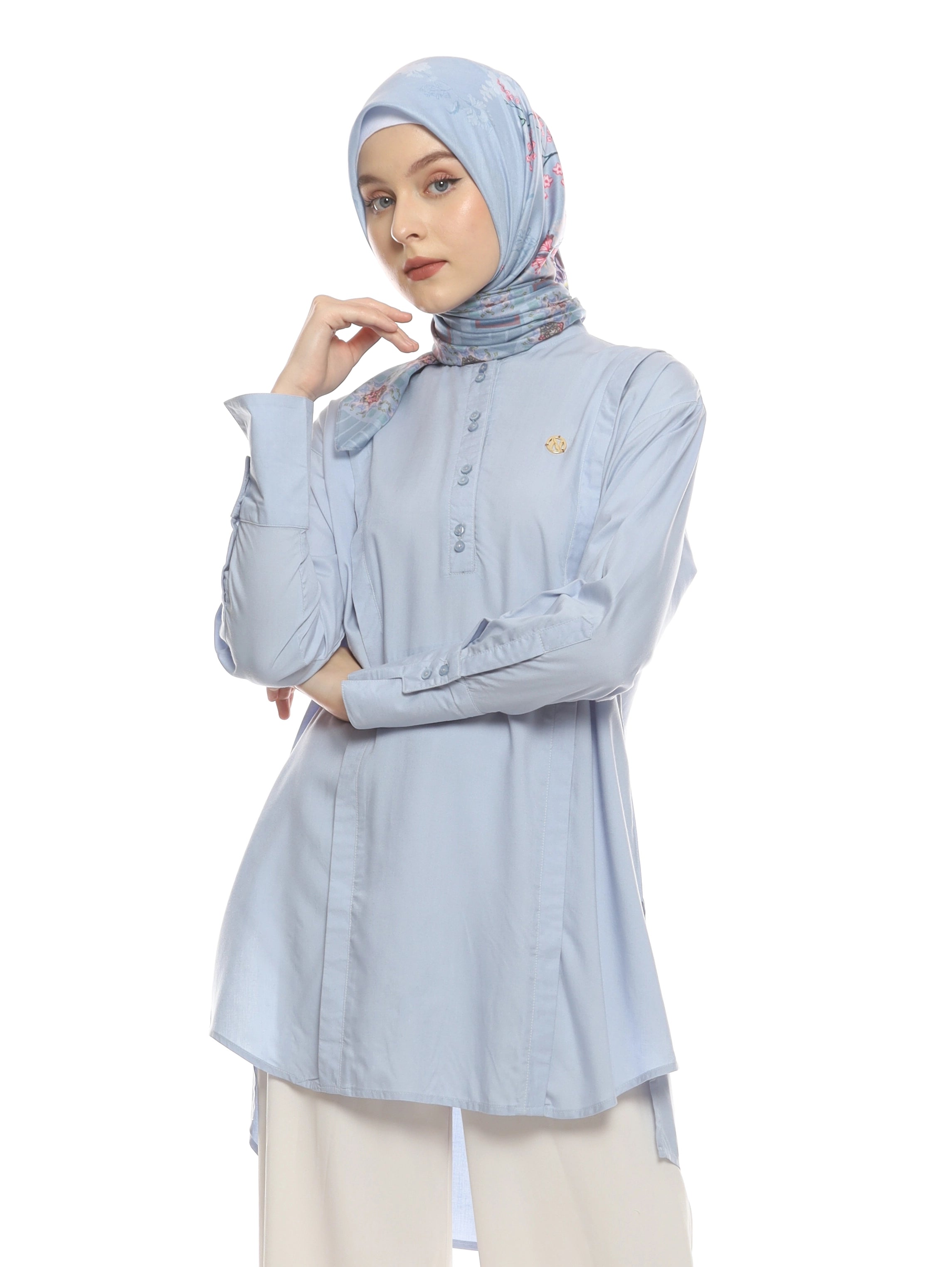 Blue Shirt with Double Button