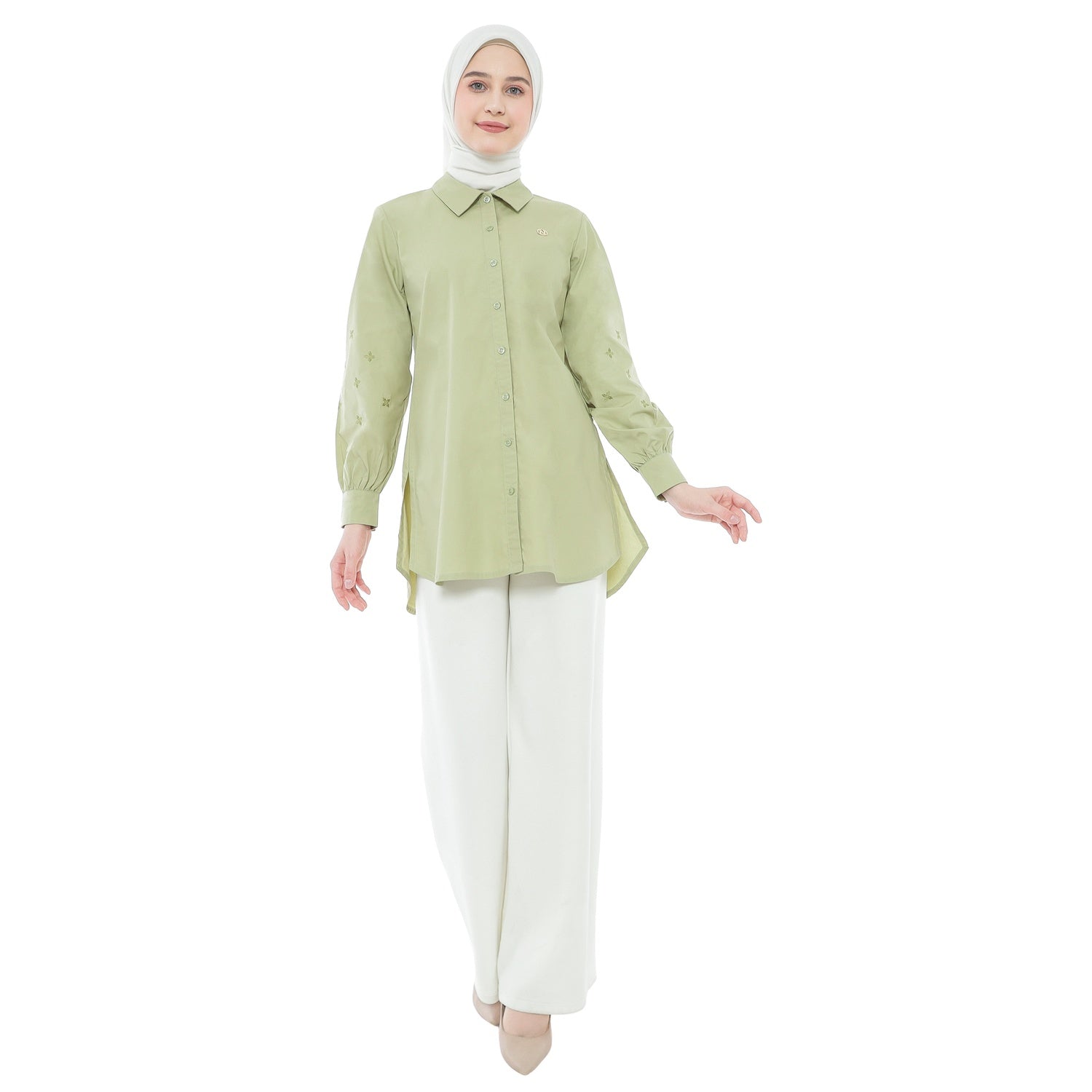 Embroidery Tunic - Lime
