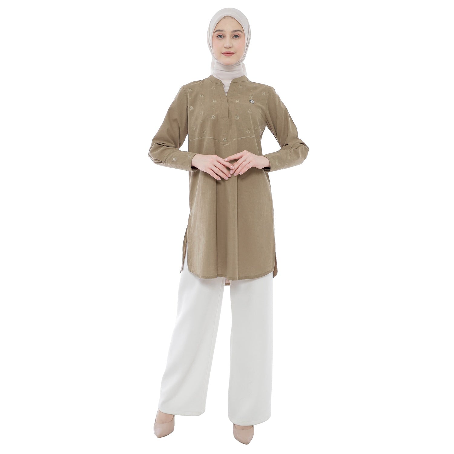 Embroidery Tunic - Cappucino