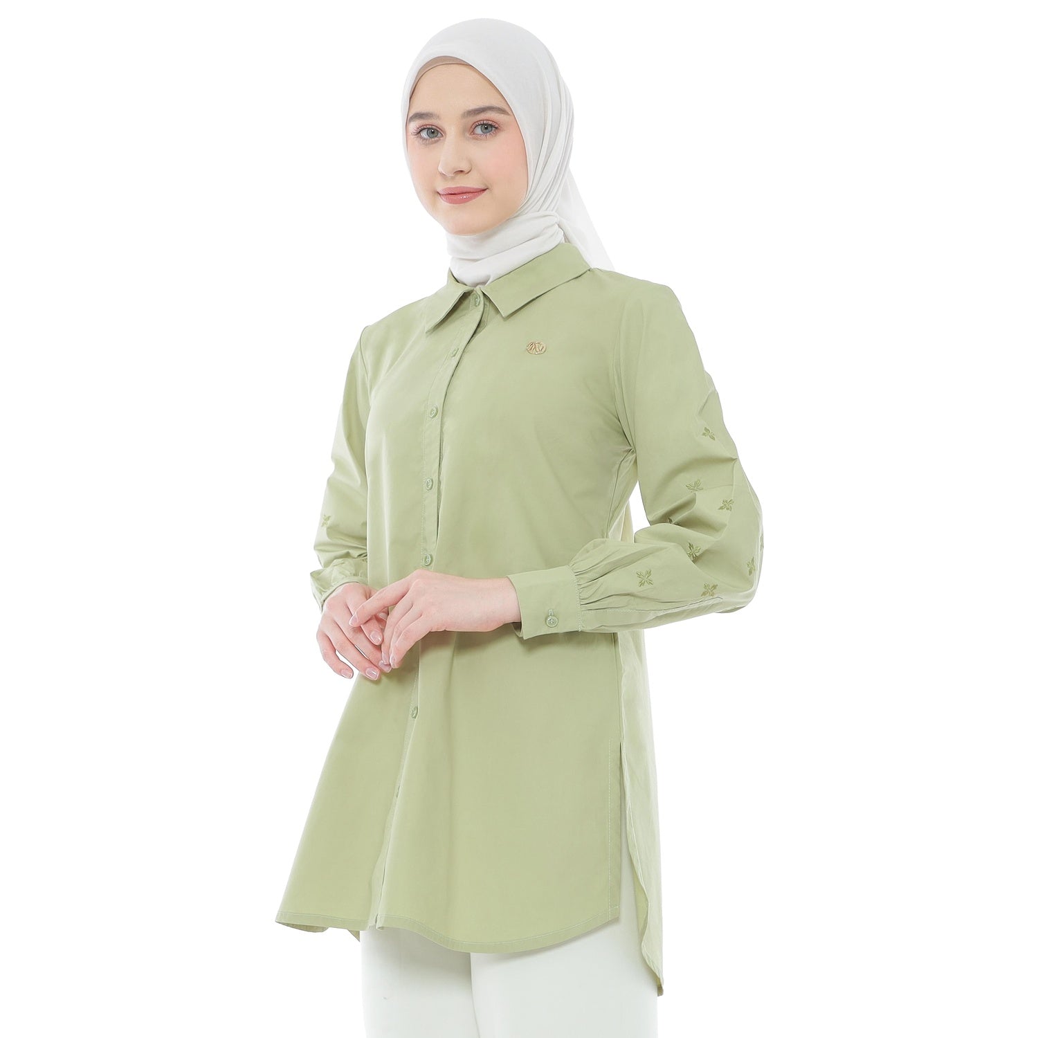 Embroidery Tunic - Lime