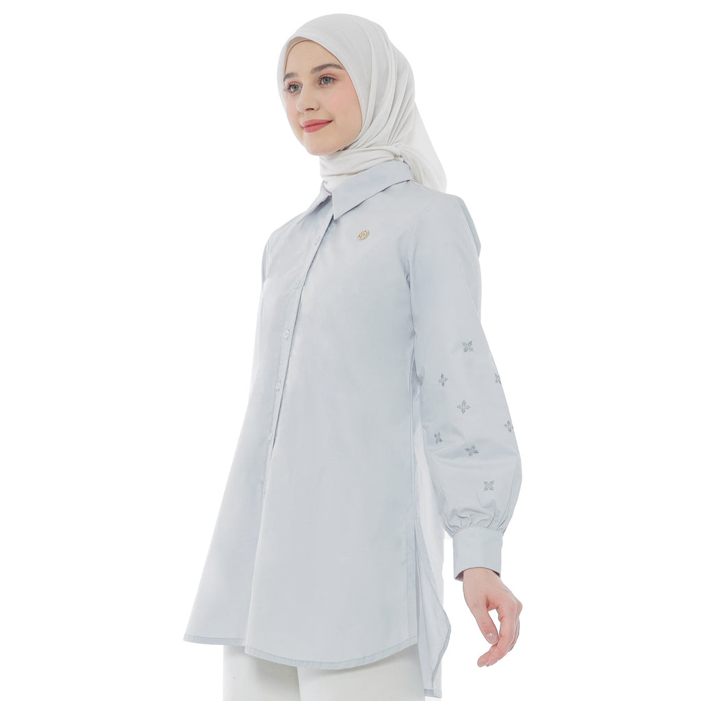 Embroidery Tunic - Soft Grey