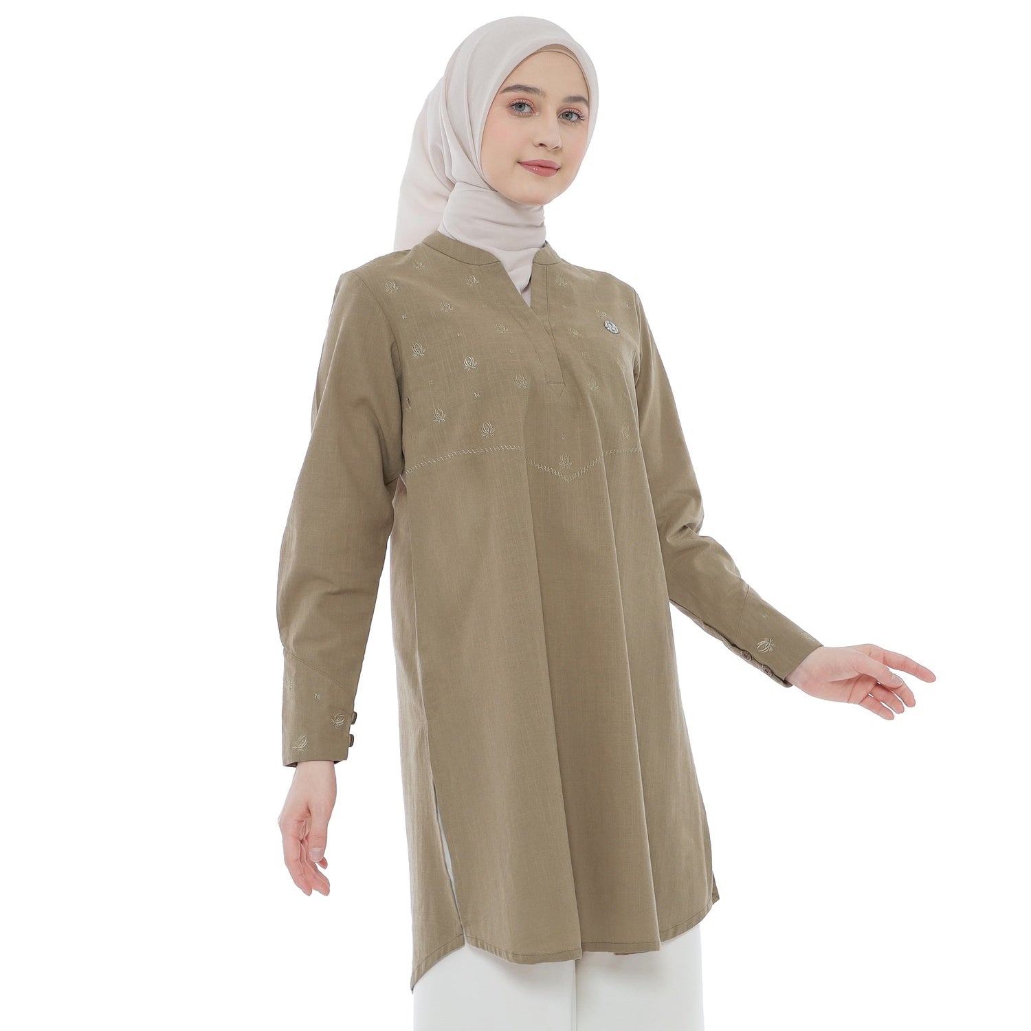 Embroidery Tunic - Cappucino