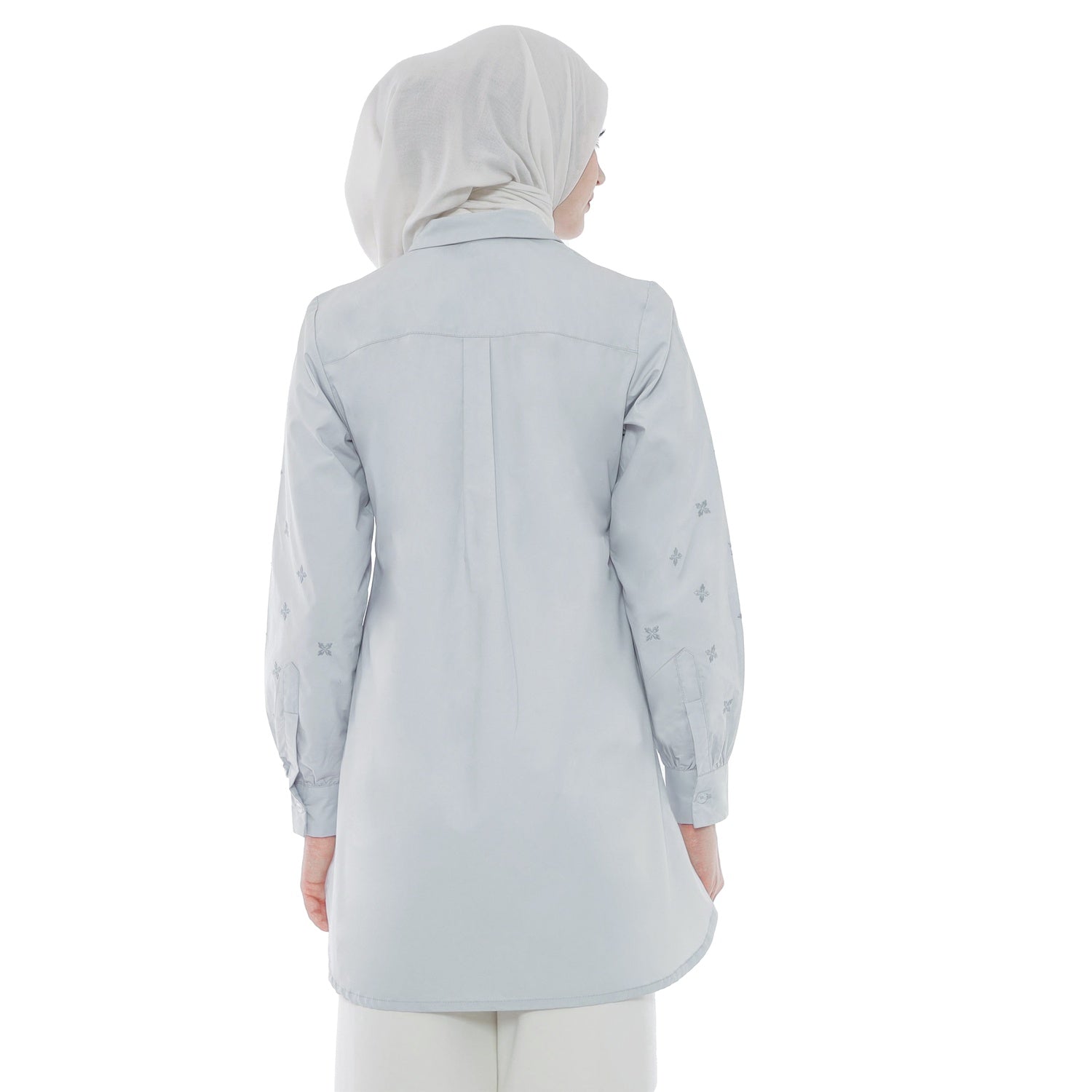 Embroidery Tunic - Soft Grey