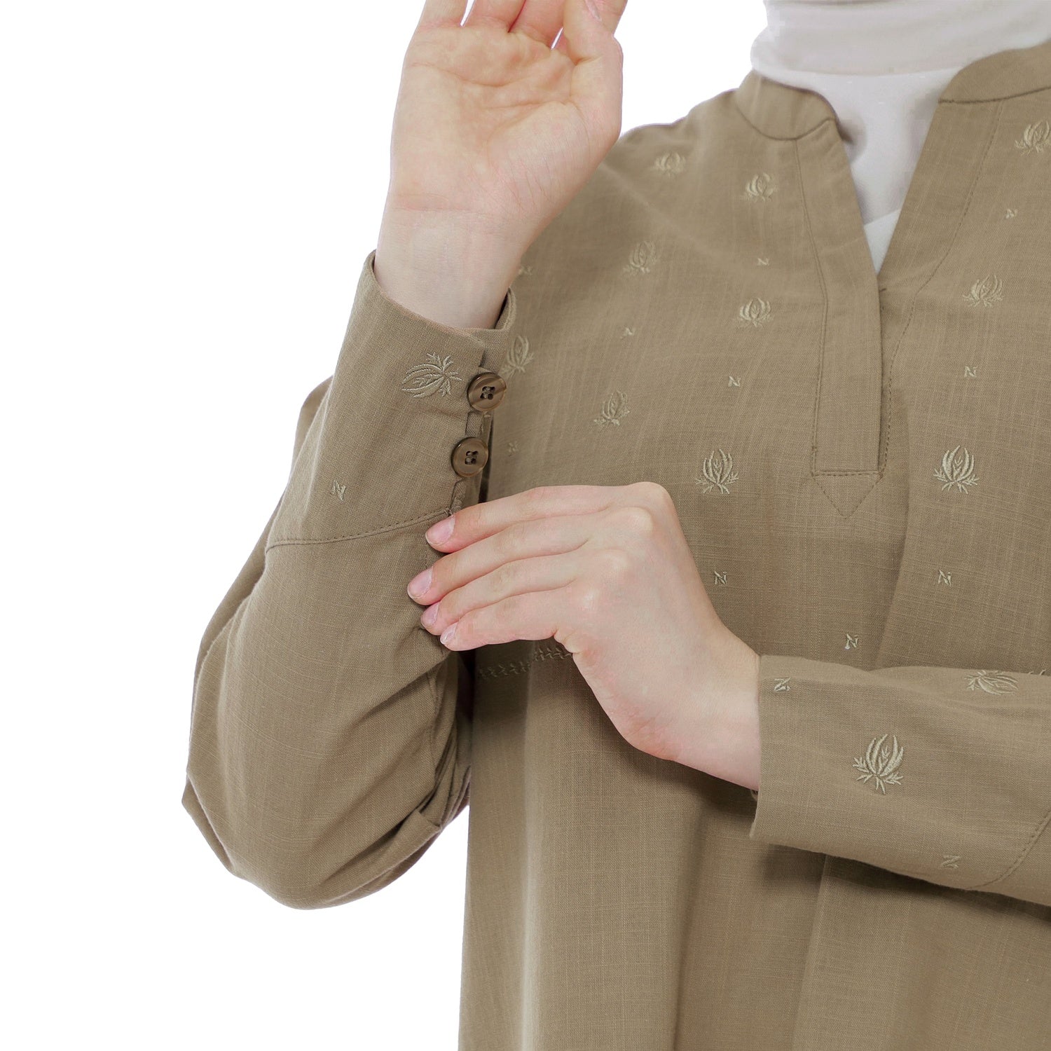 Embroidery Tunic - Cappucino