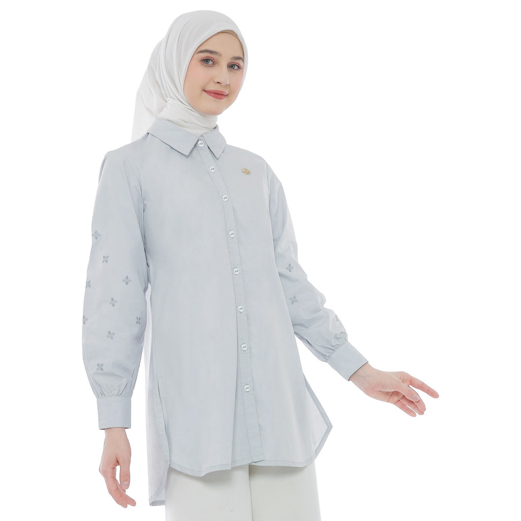 Embroidery Tunic - Soft Grey
